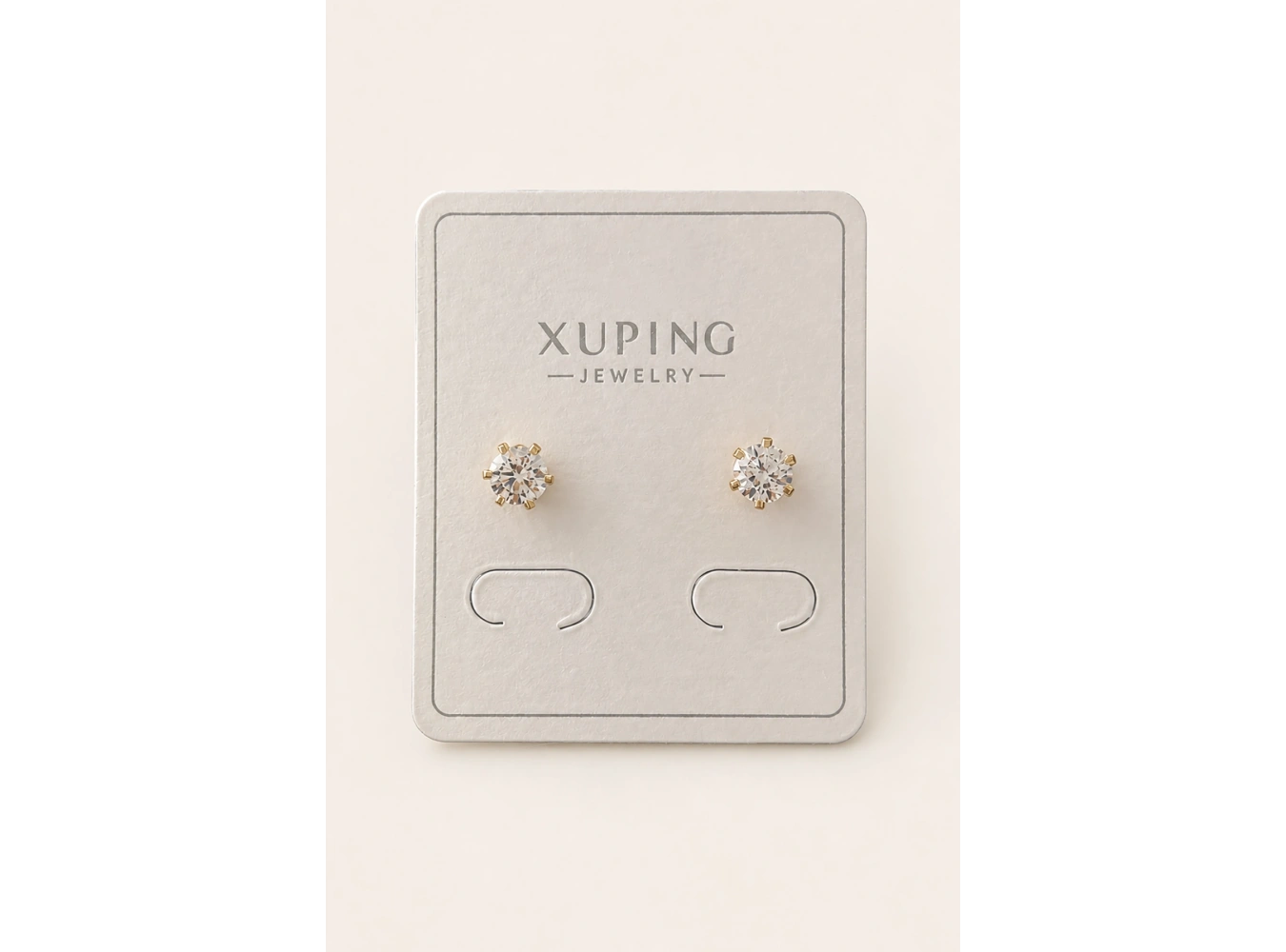 Altın Renk Taş Detaylı Xuping Küpe (Çift)