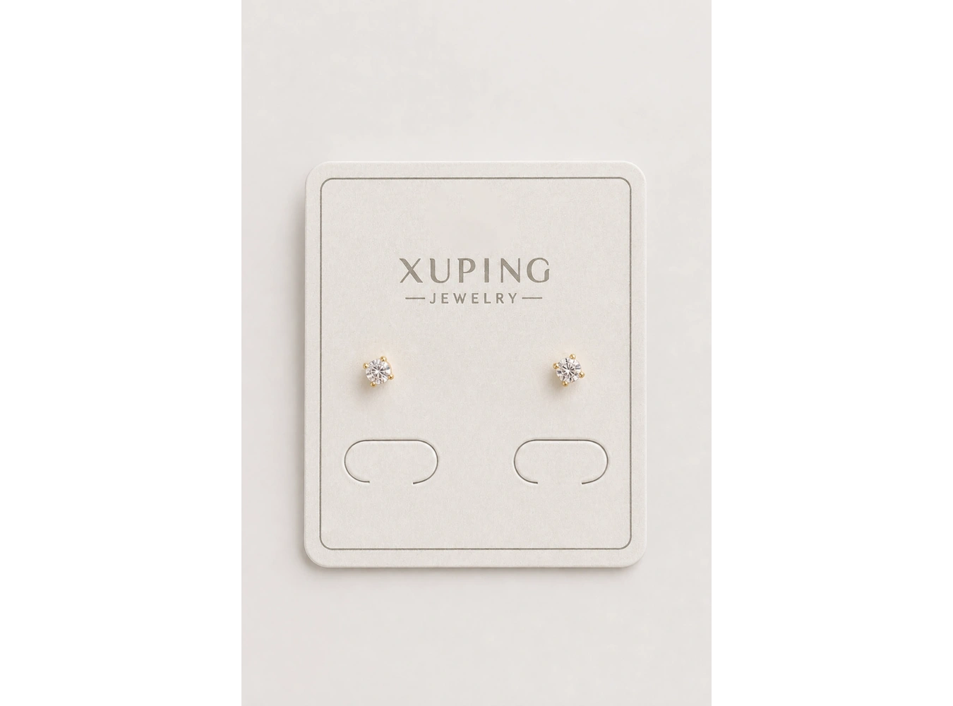 Altın Renk Taş Detaylı Xuping Küpe (Çift)