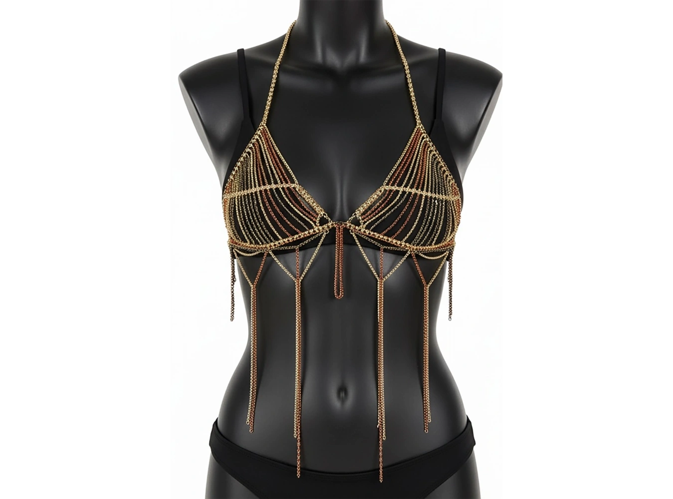 Altın Renk Taşlı Bikini Üstü /Bralet /Vücut Aksesuarı