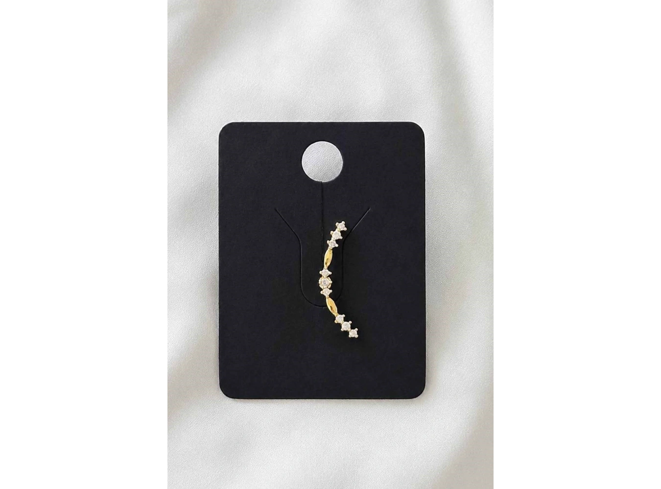 Altın Renk  Taşlı Cerrahi Çelik Tragus/Kıkırdak Küpe/Piercing (Tek)