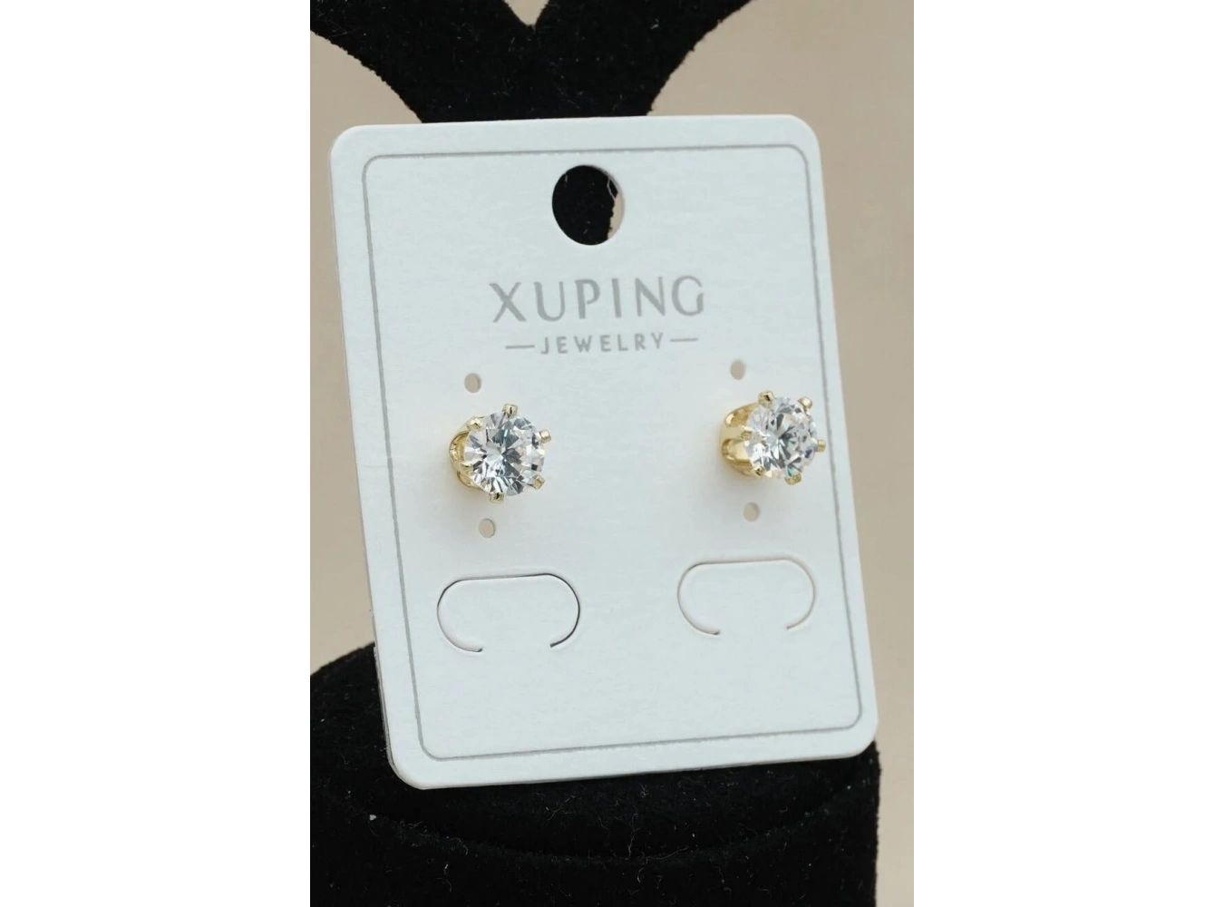 Altın Renk Tek Taş Xuping Küpe (Çift)