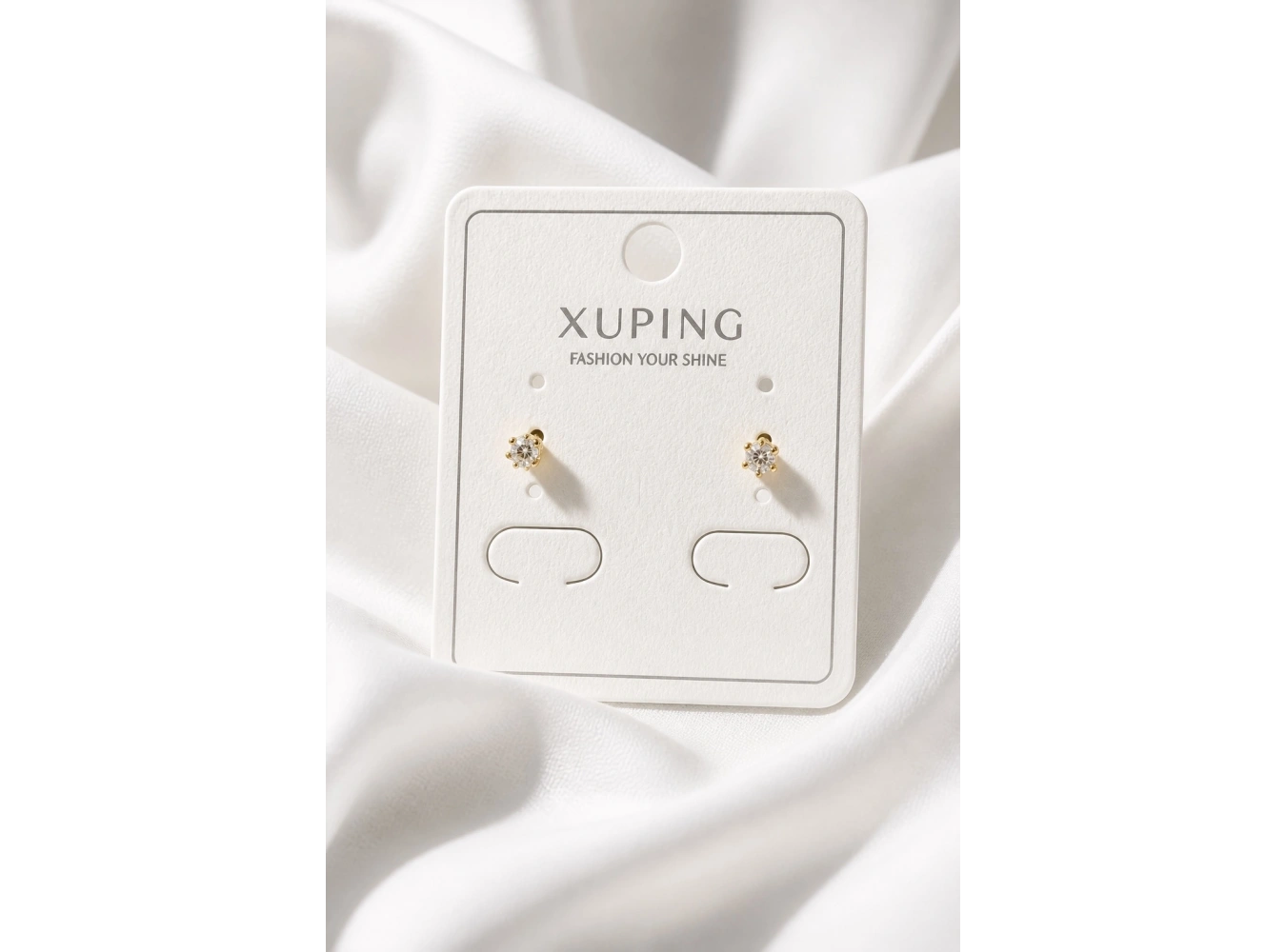 Altın Renk Tek Taş Xuping Küpe (Çift)