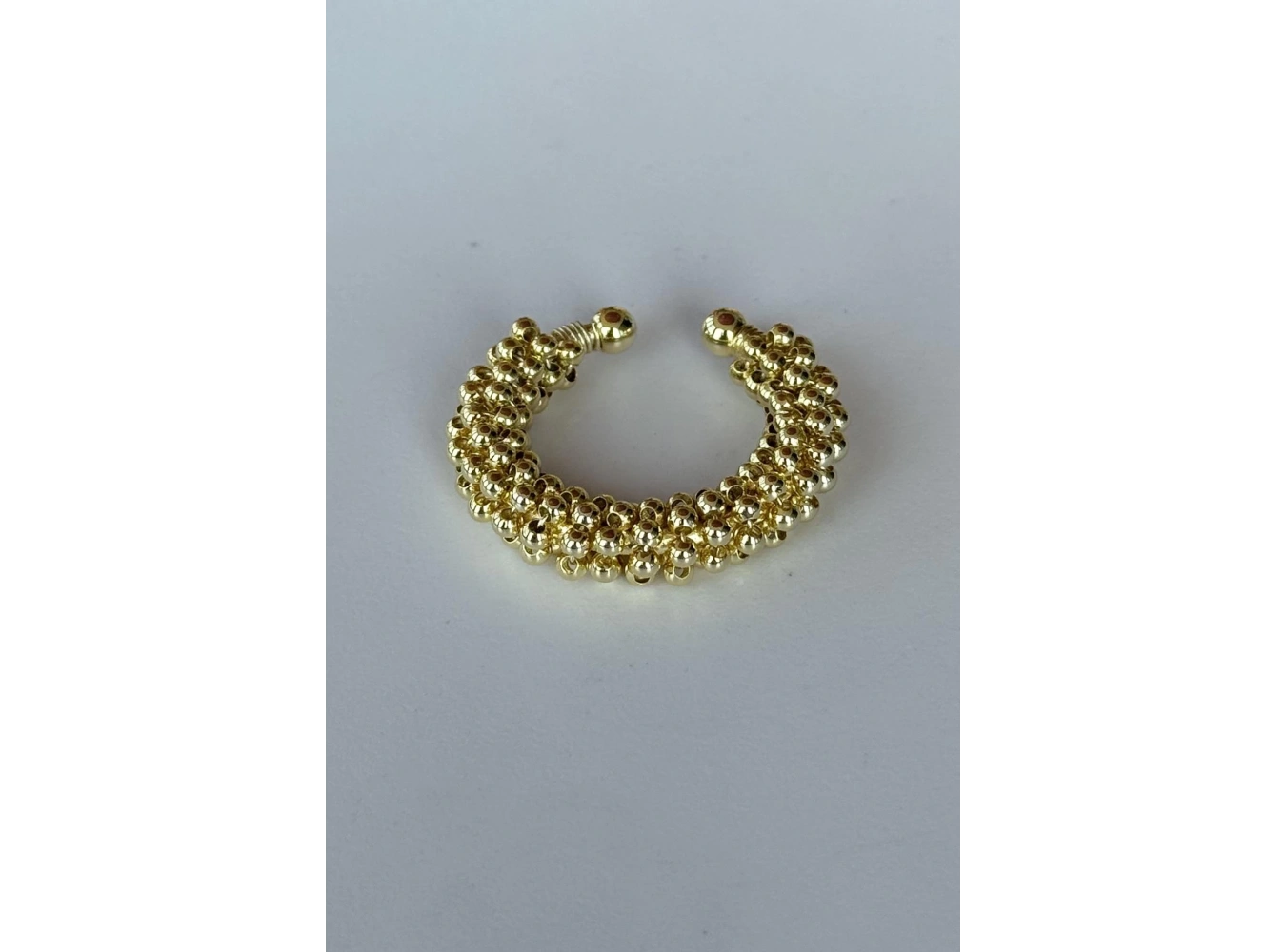 Altın Renk Top Detaylı Ayarlanabilir Yüzük