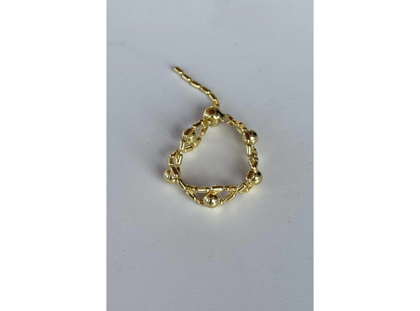 Altın Renk Top Detaylı Ayarlanabilir Yüzük