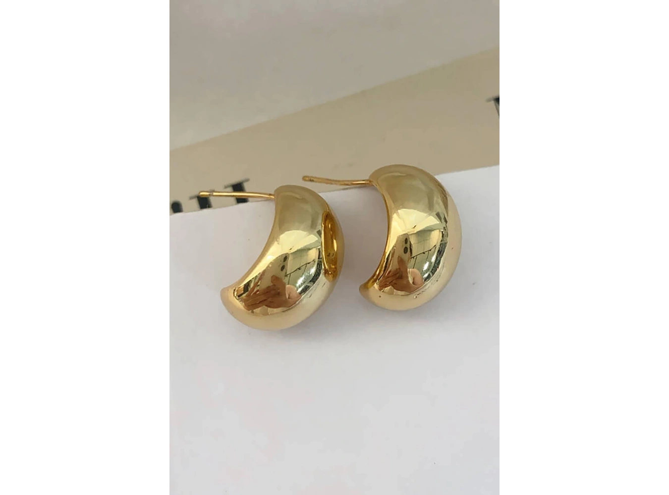 Altın Renk Top Metal Küpe (Çift)