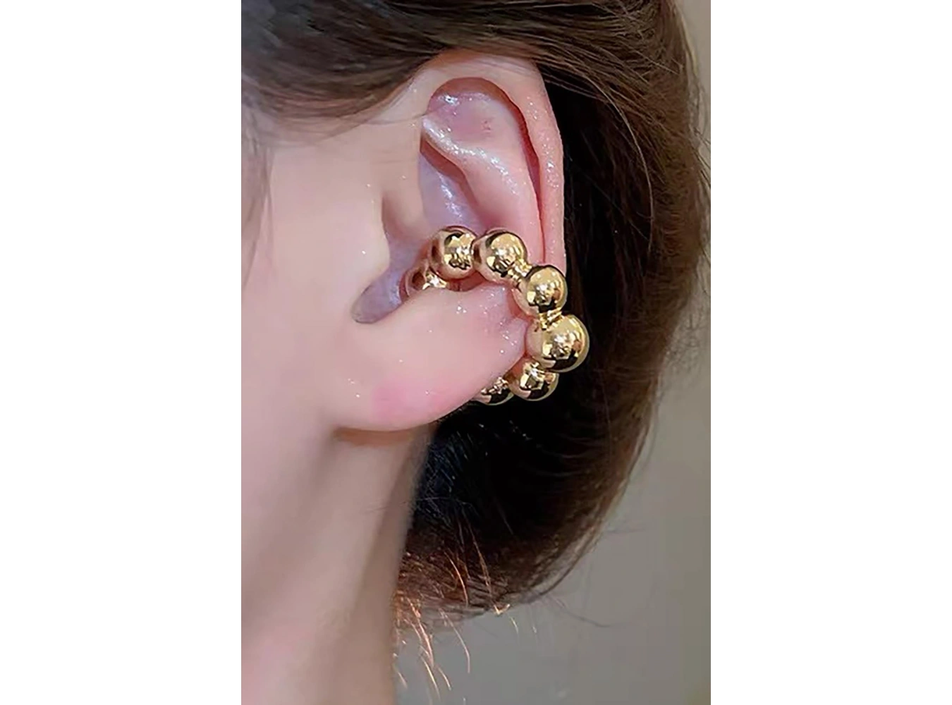 Altın Renk Tx Ear Cuff (Tek)