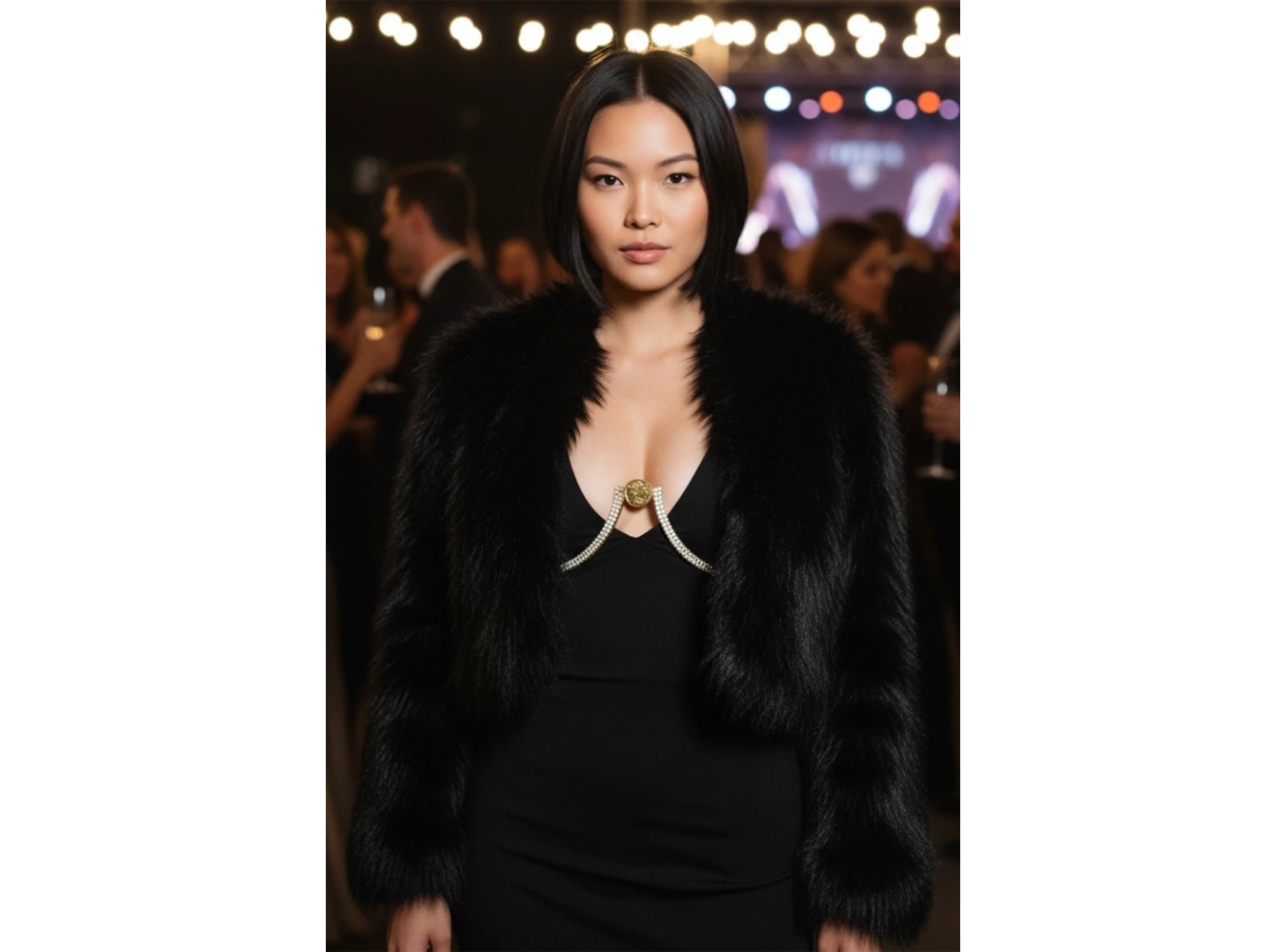 Altın Renk Vücut Aksesuarı/ Göğüs Zinciri