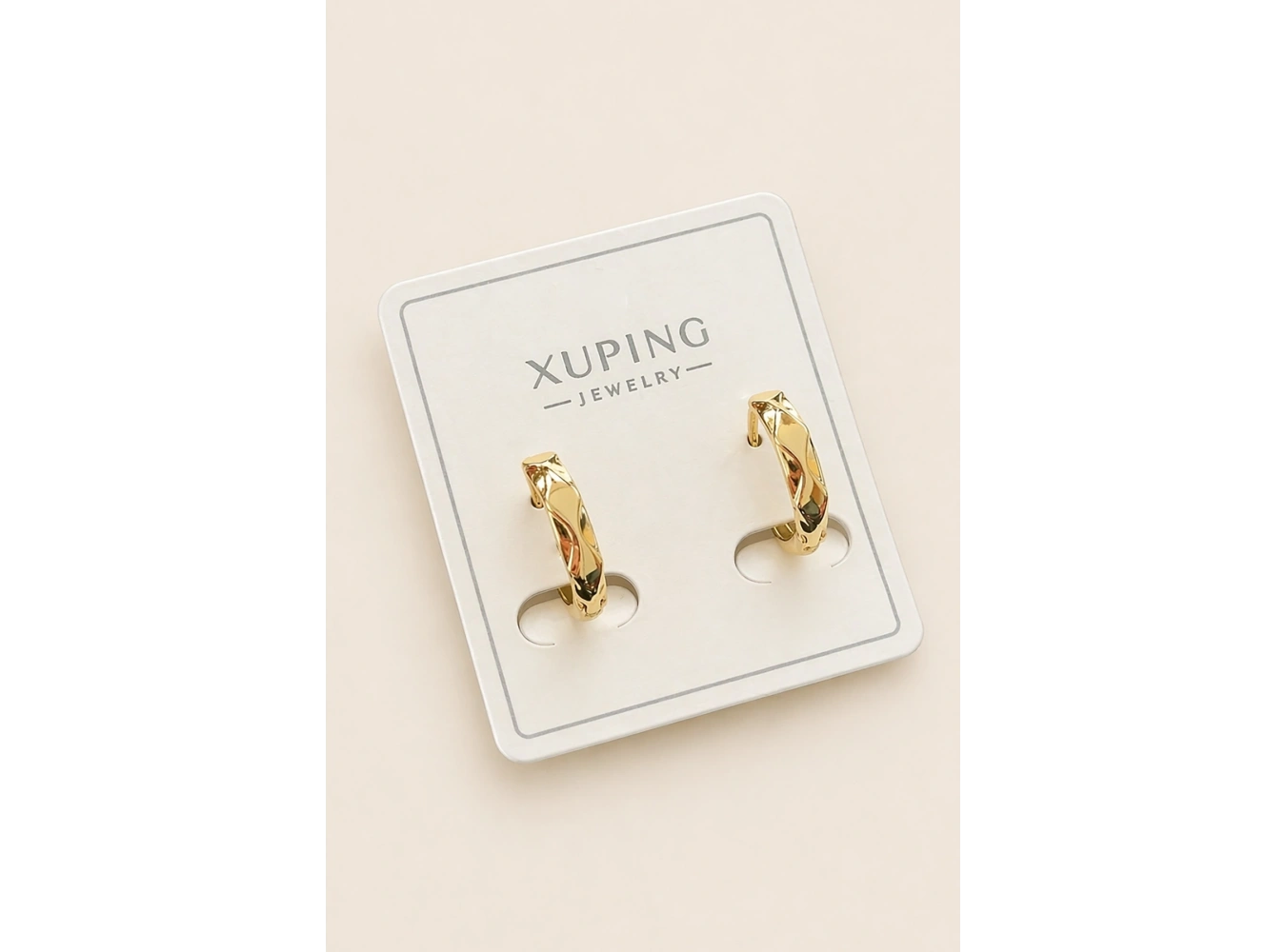 Altın Renk Xuping Halka Küpe (Çift)
