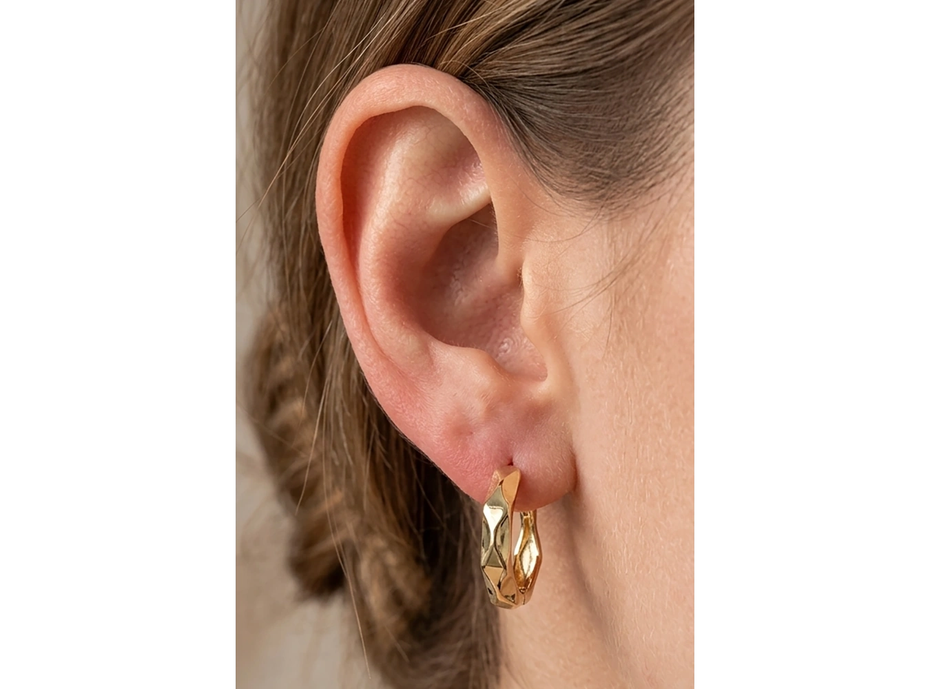 Altın Renk Xuping Halka Küpe (Çift)