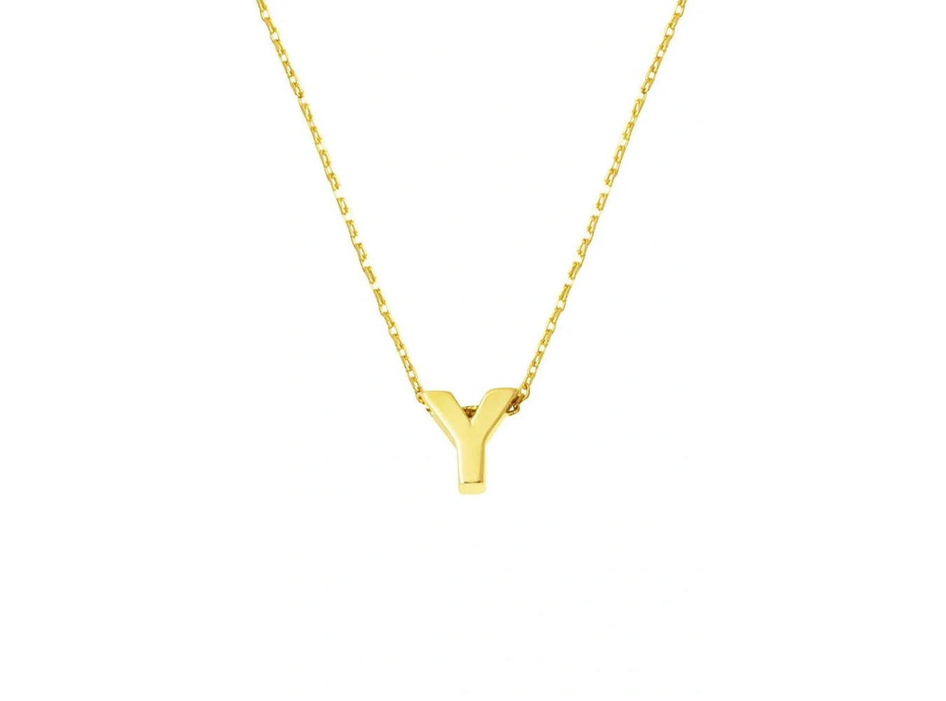 Altın Renk Y Harf Çelik Kolye