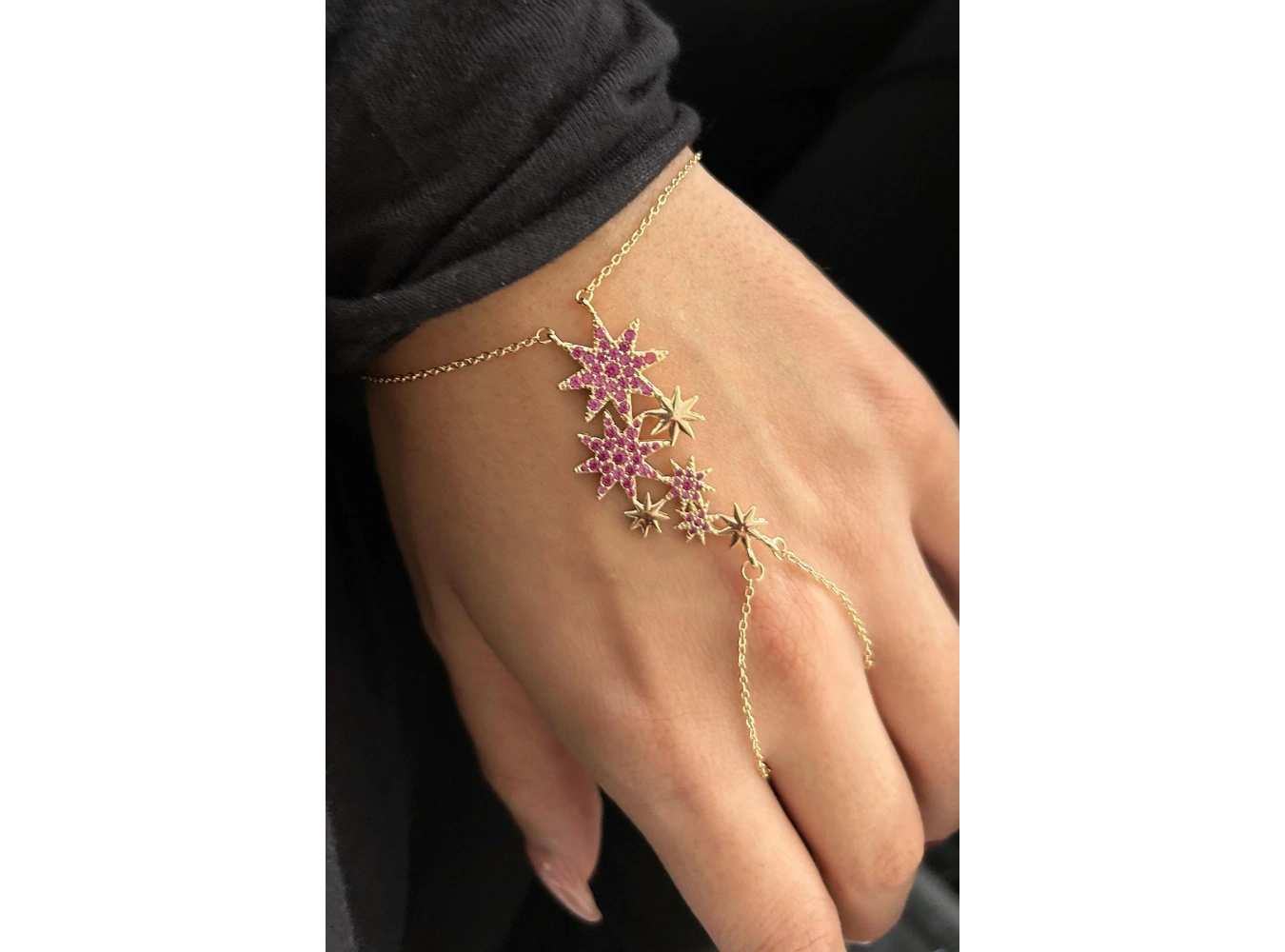 Altın Renk Yıldız Figürlü 14K Altın Kaplama TX Şahmeran