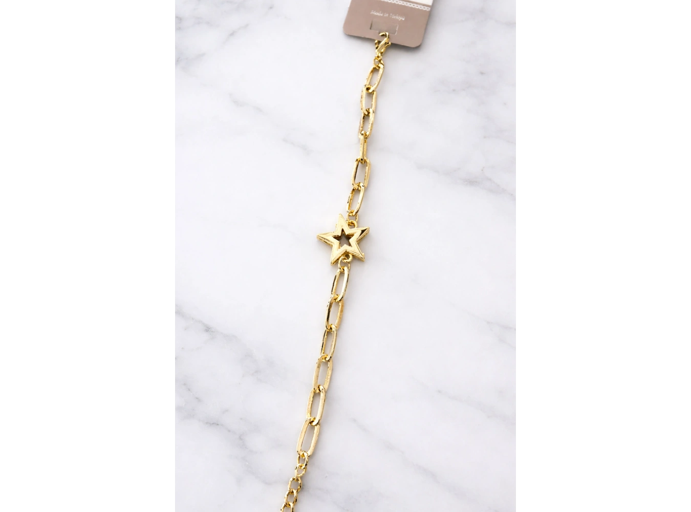 Altın Renk Yıldız Figürlü Bileklik