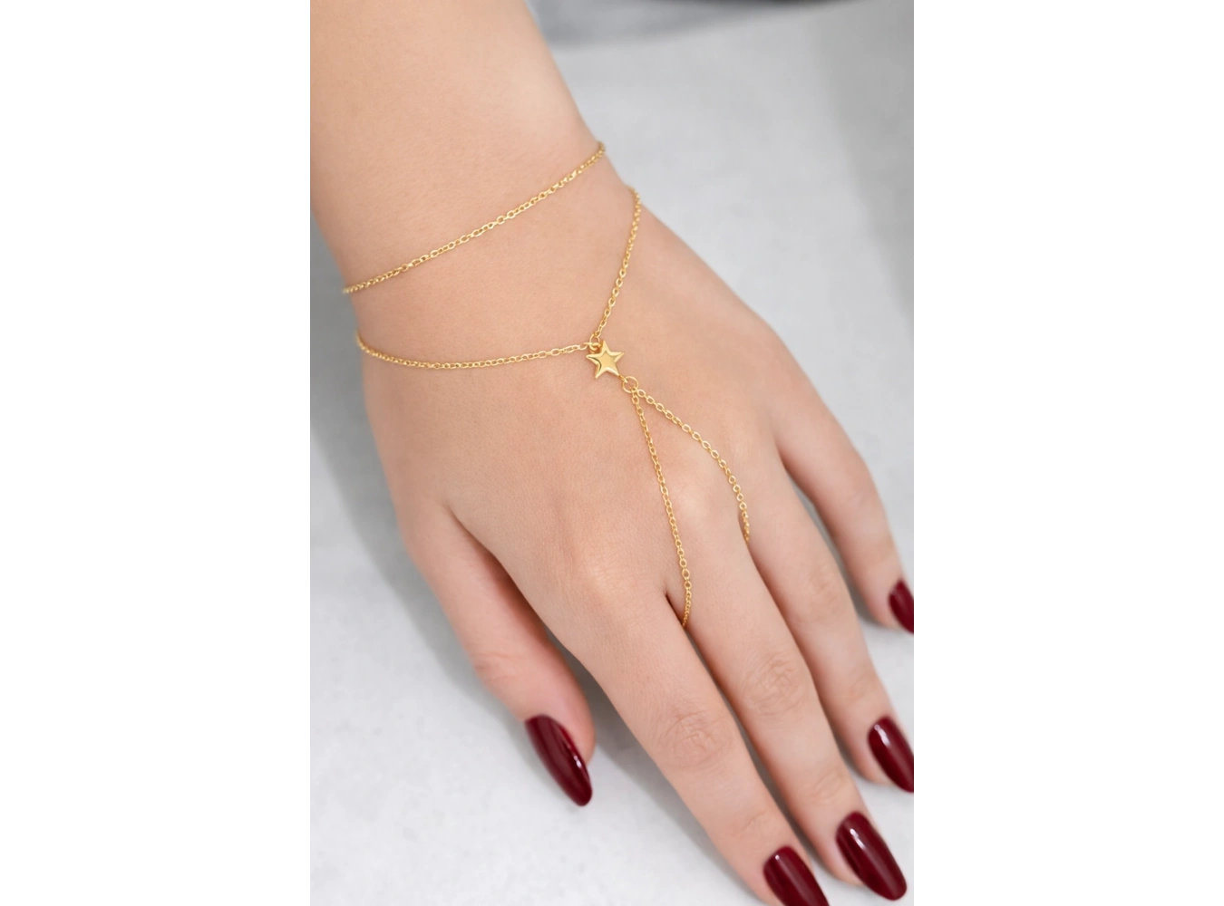 Altın Renk Yıldız Figürlü Çelik Şahmeran