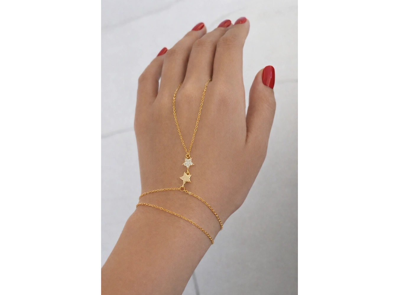 Altın Renk Yıldız Figürlü Çelik Şahmeran