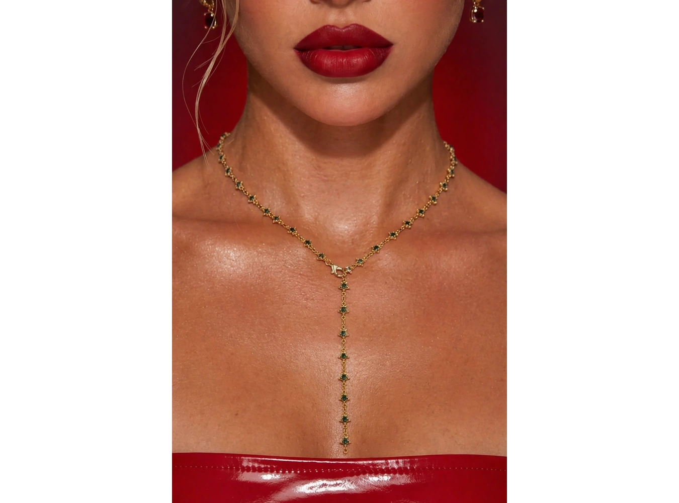 Altın Renk Yıldız Figürlü Çelik Y Kolye