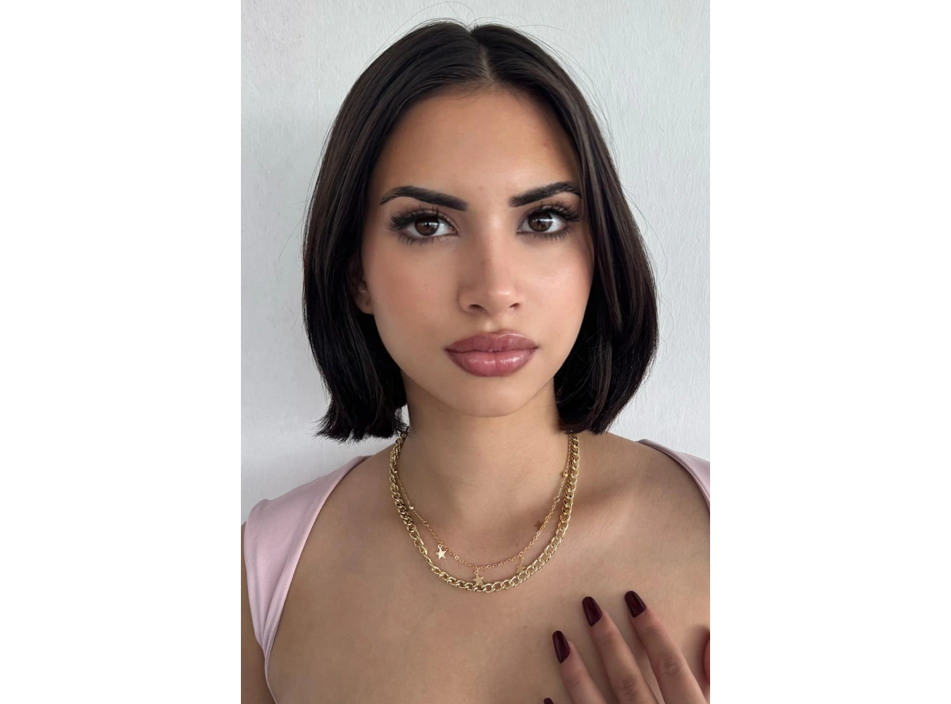 Altın Renk Yıldız Figürlü İkili Kolye