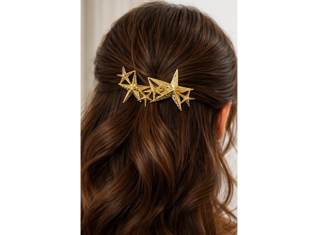 Altın Renk Yıldız Figürlü Metal Otomat Toka