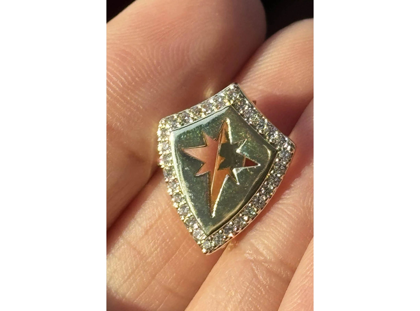 Altın Renk Yıldız Figürlü Taş Detaylı Ajda Charm / Kolye/ Bileklik Ucu