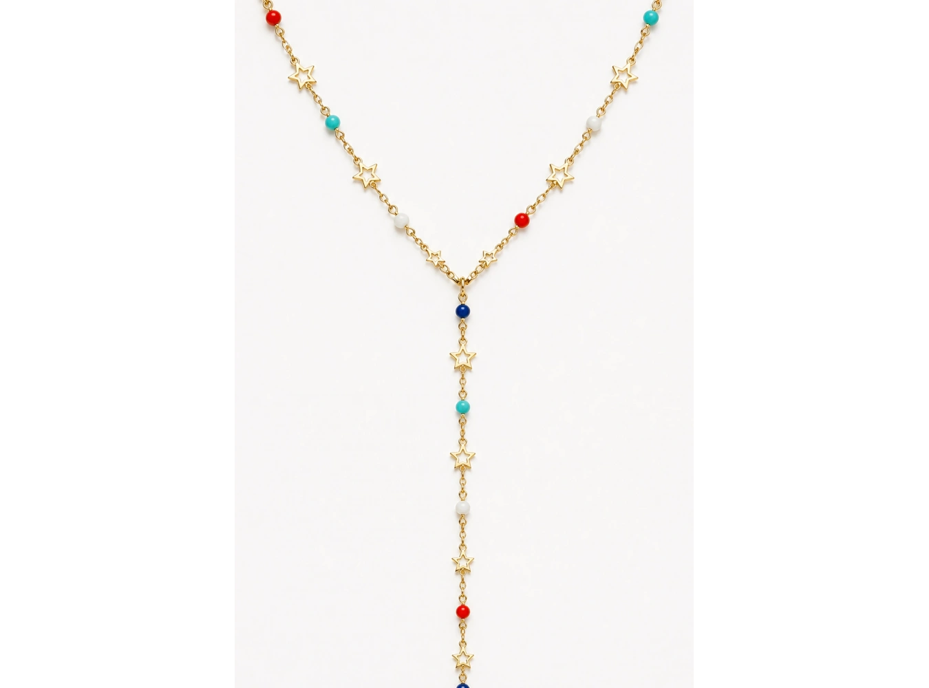 Altın Renk Yıldız Figürlü Y Kolye