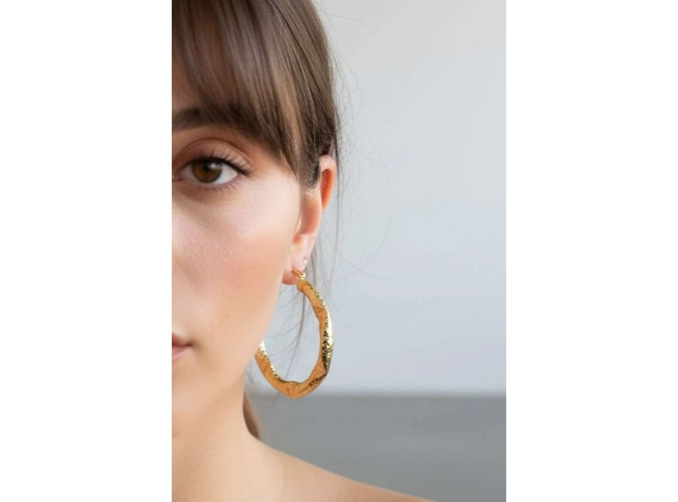 Altın Renk YSX Halka Küpe (Çift)