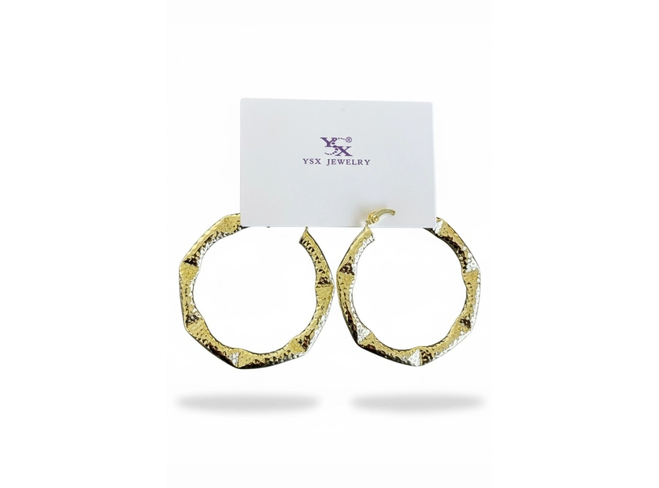 Altın Renk YSX Halka Küpe (Çift)