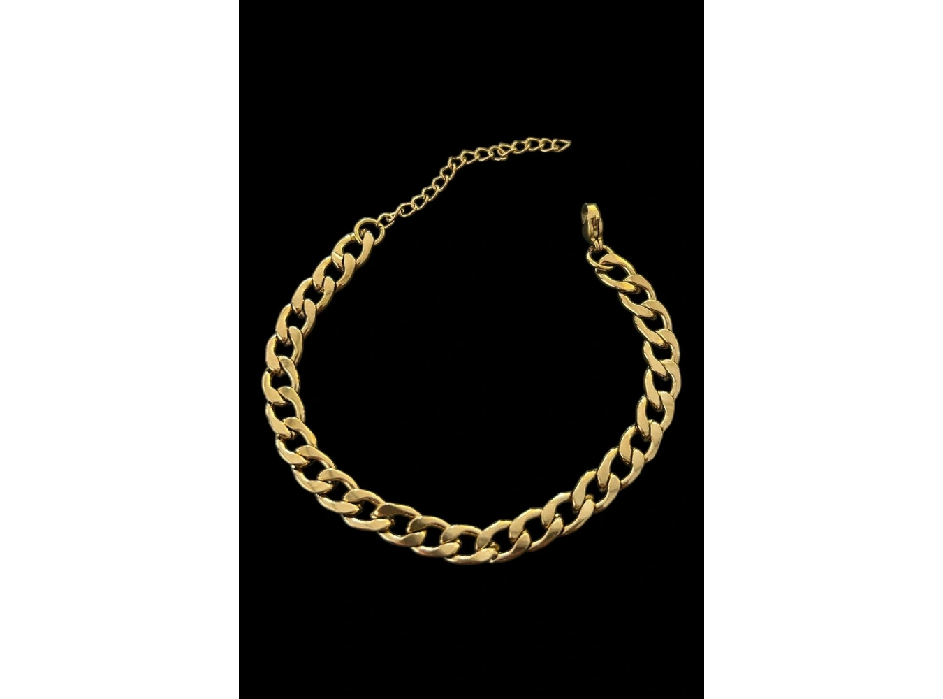 Altın Renk Zincir Çelik Bileklik (Unisex)