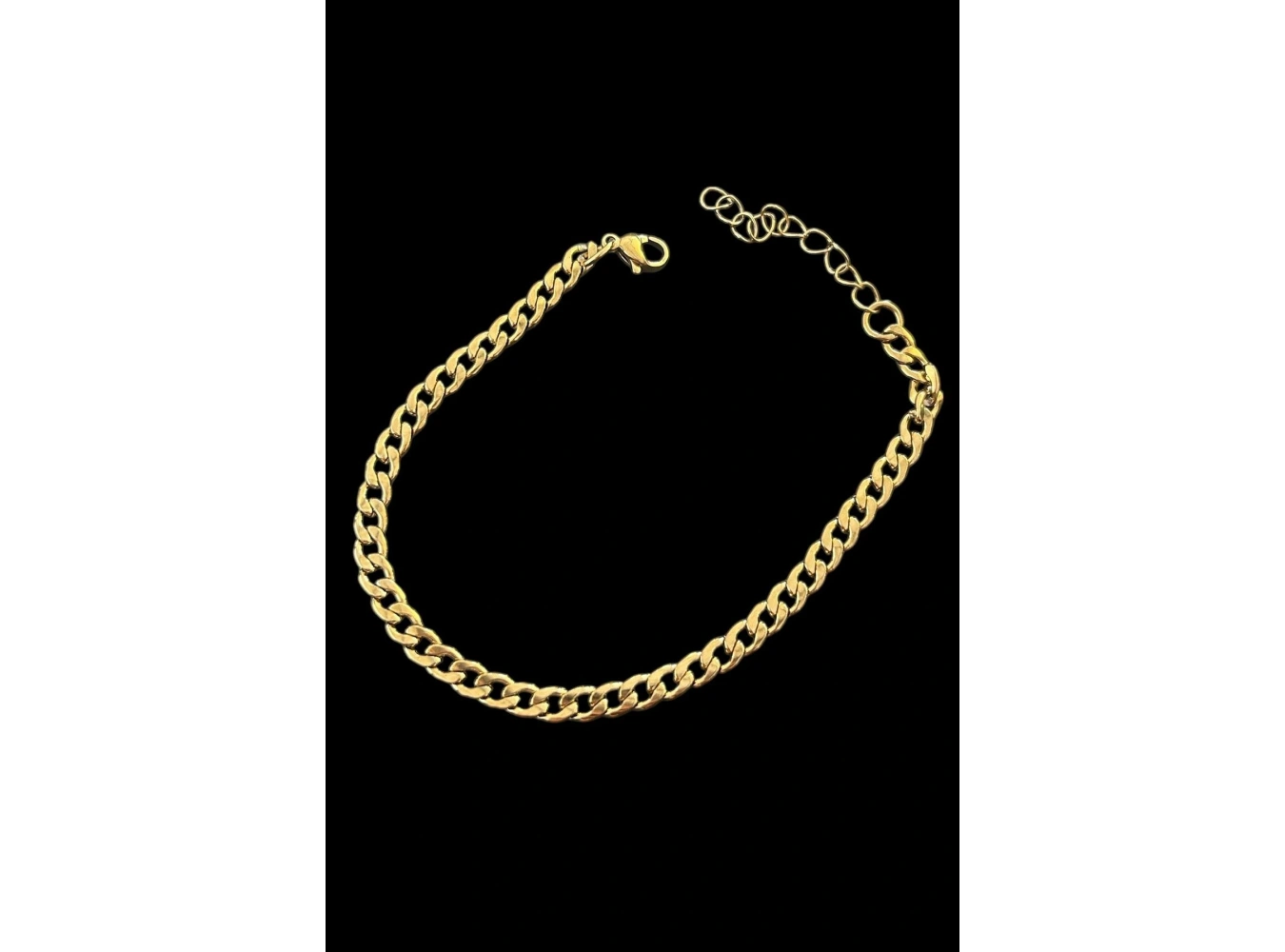 Altın Renk Zincir Çelik Bileklik (Unisex)