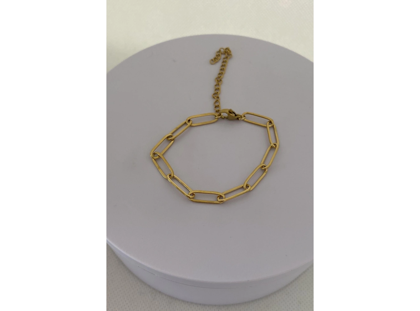 Altın Renk Zincir Çelik Bileklik (Unisex)