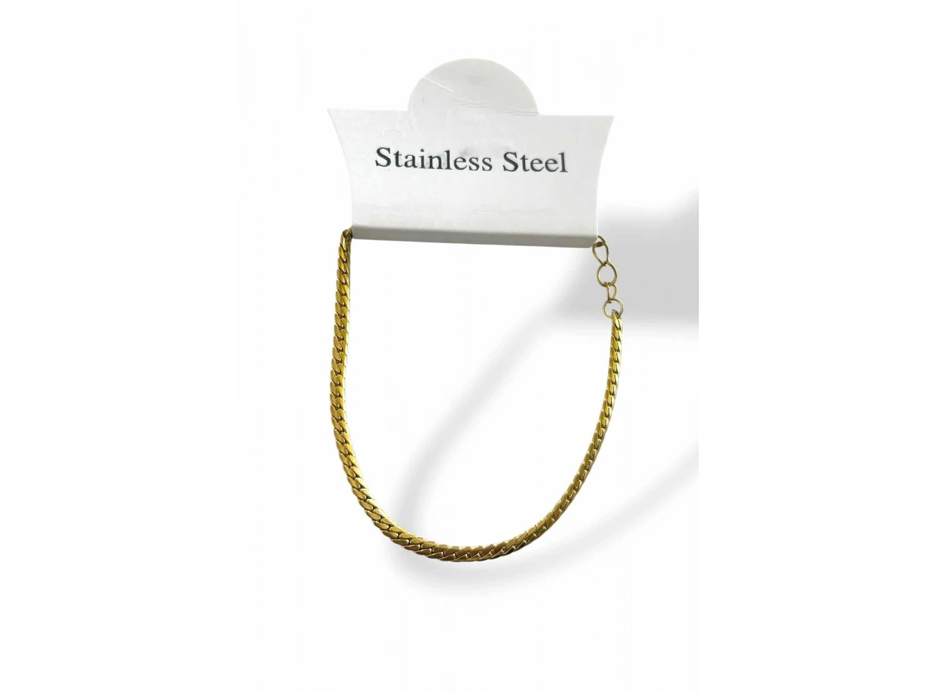 Altın Renk Zincir Çelik Bileklik (Unisex)