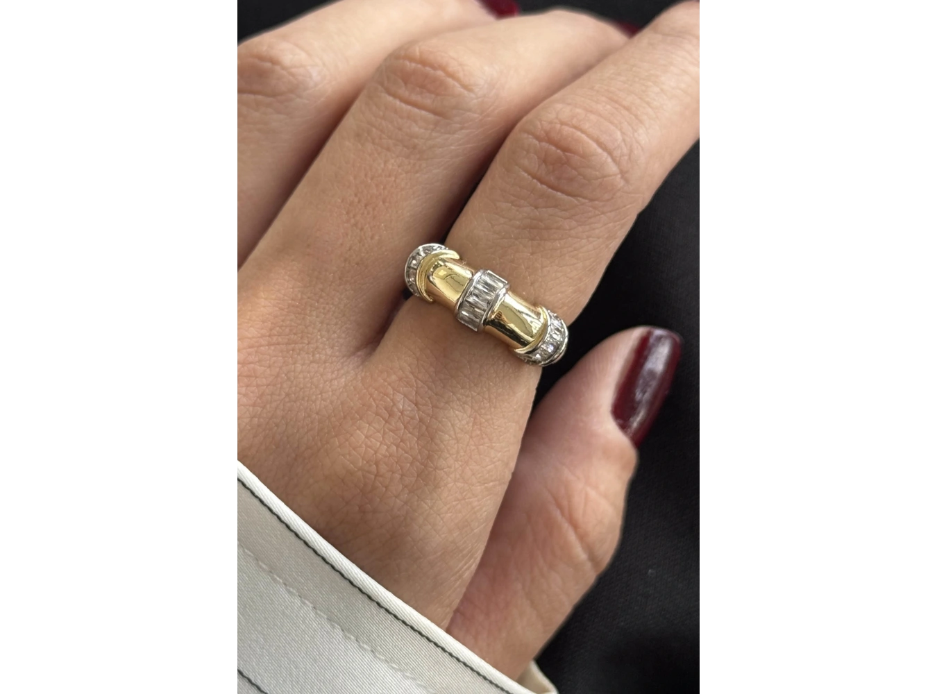 Altın Ve Gümüş Renk Ayarlanabilir Yüzük