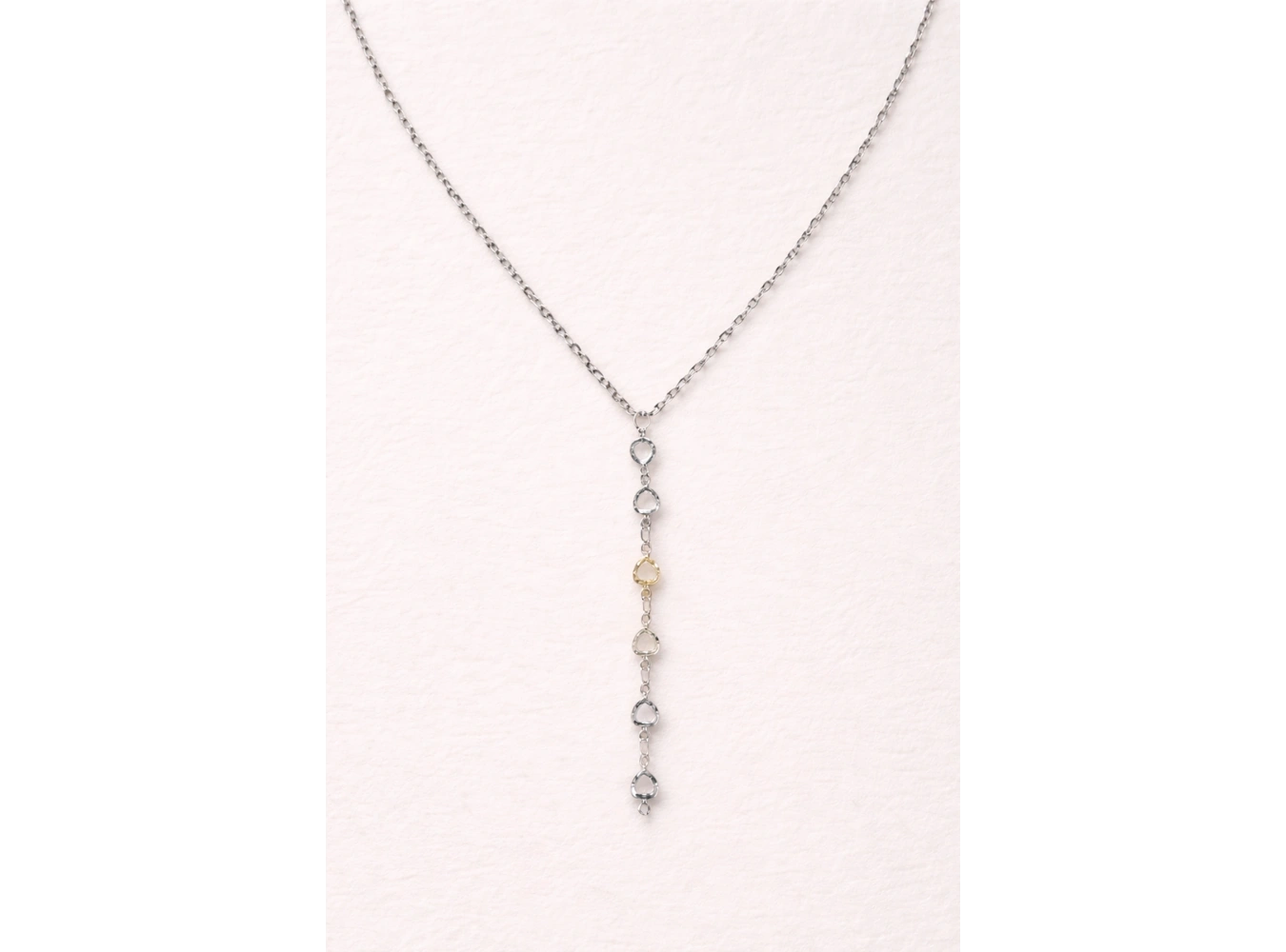 Altın Ve Gümüş Renk Çelik Y Kolye