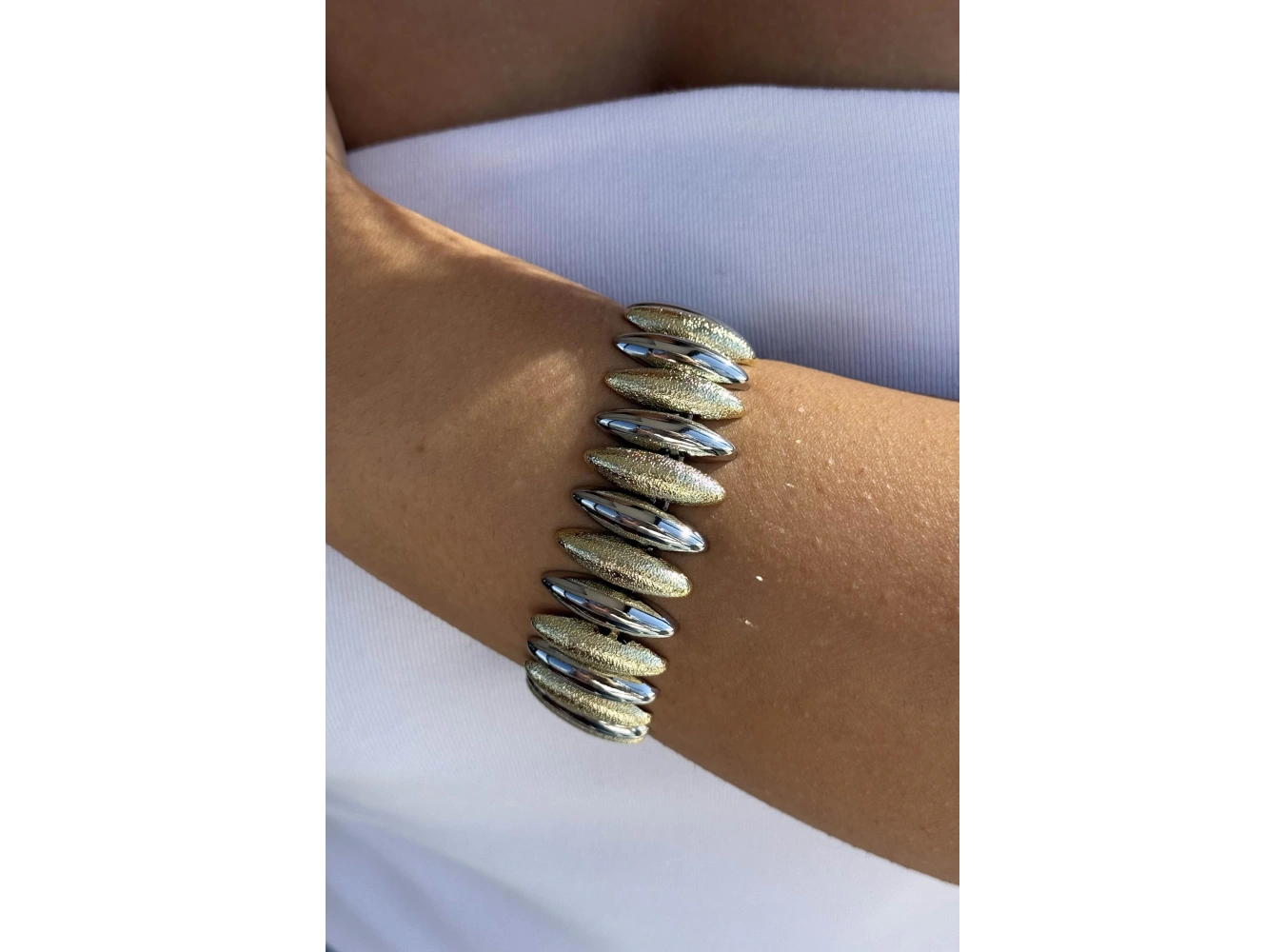 Altın Ve Gümüş Renk Tasarım YSX Bileklik