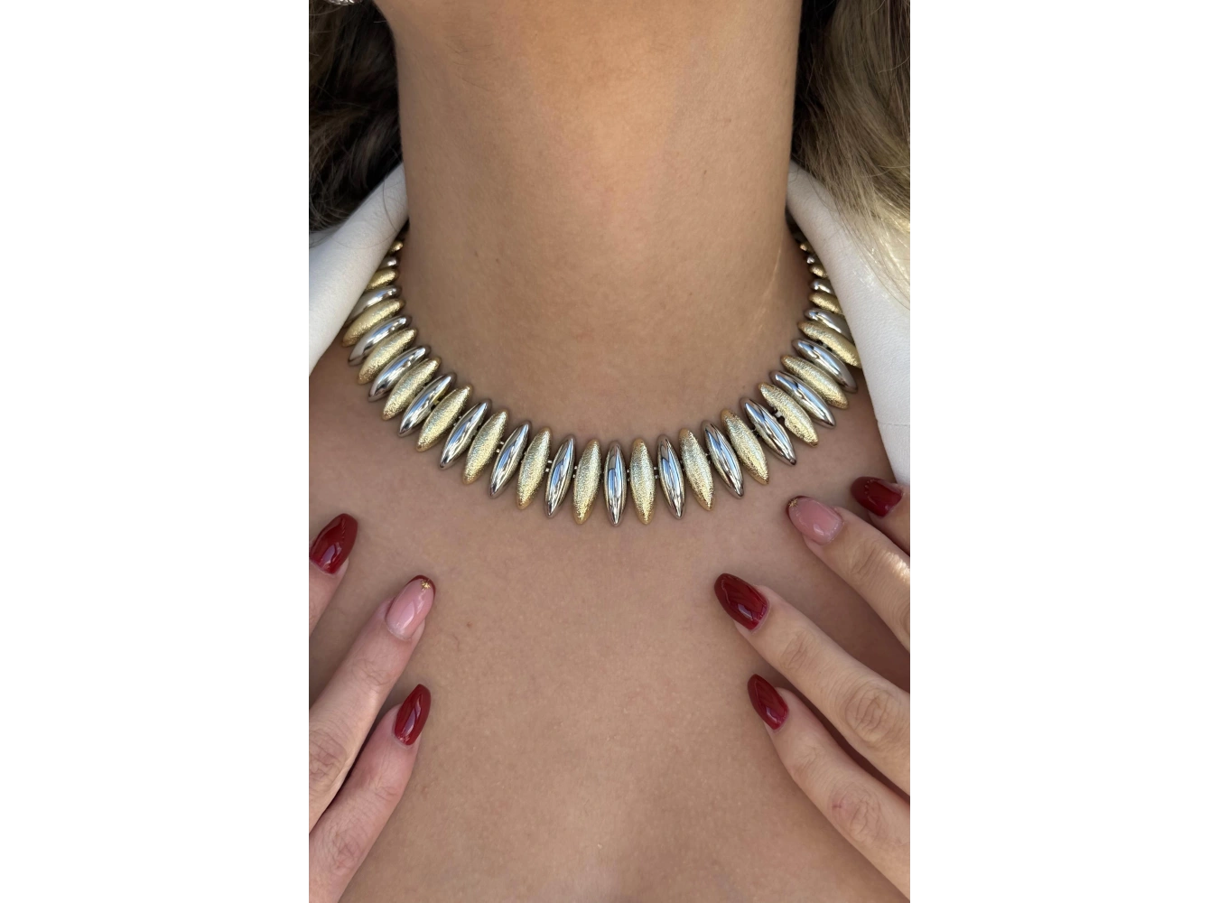 Altın Ve Gümüş Renk Tasarım YSX Kolye