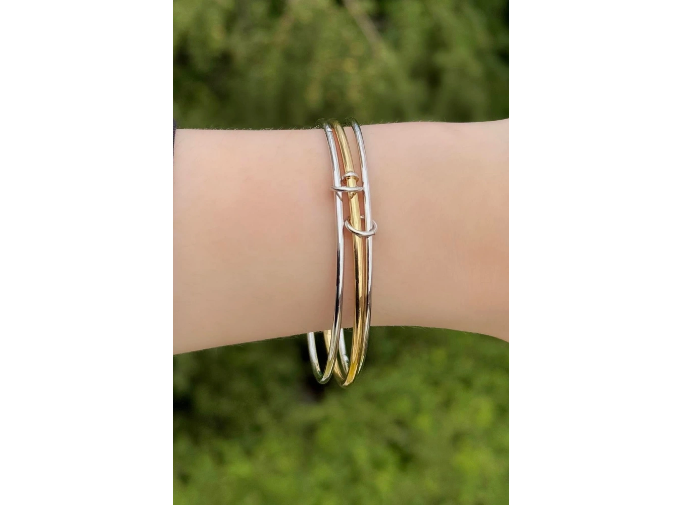 Altın Ve Gümüş Renk Üçlü Bilezik