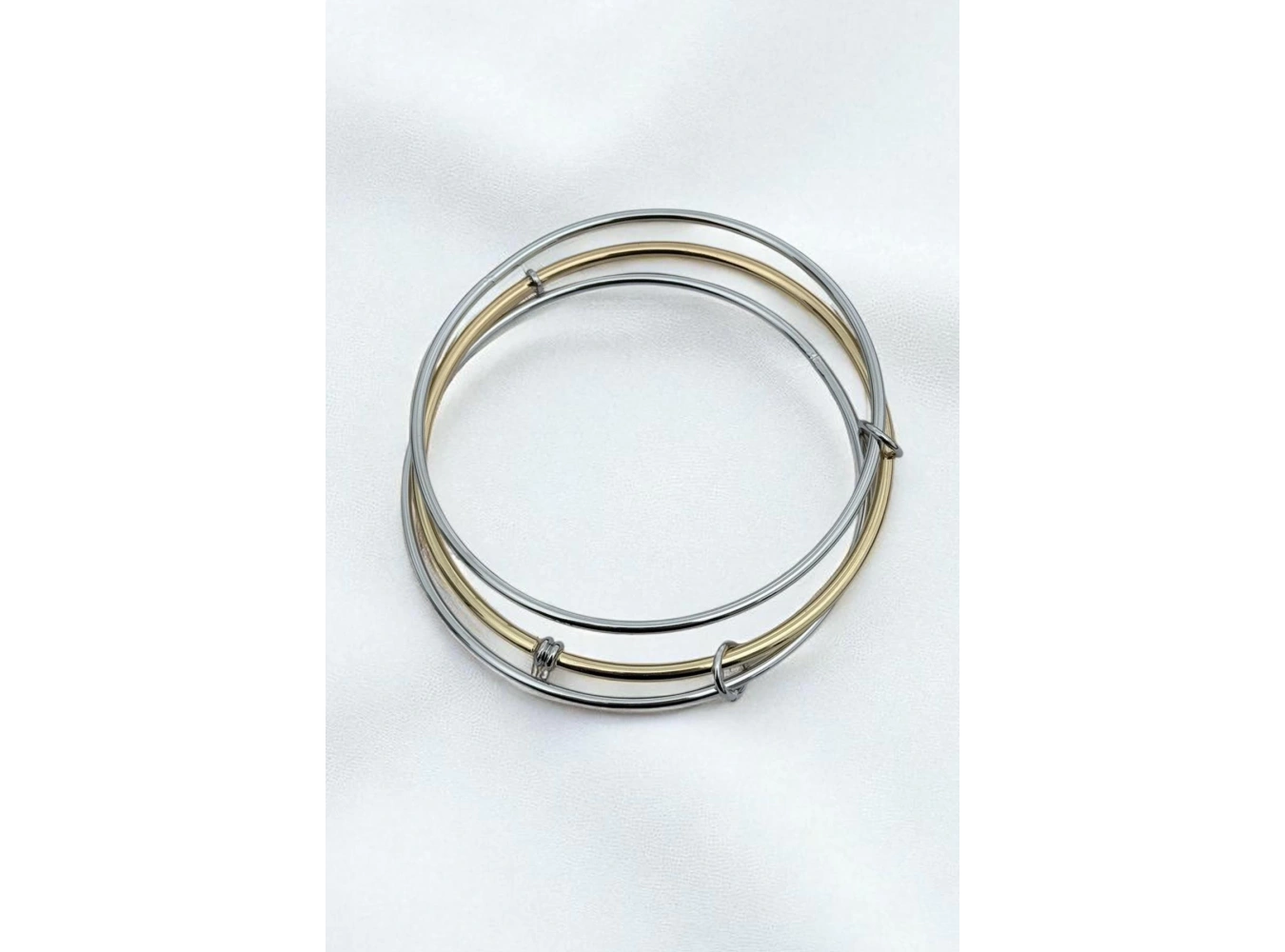 Altın Ve Gümüş Renk Üçlü Bilezik