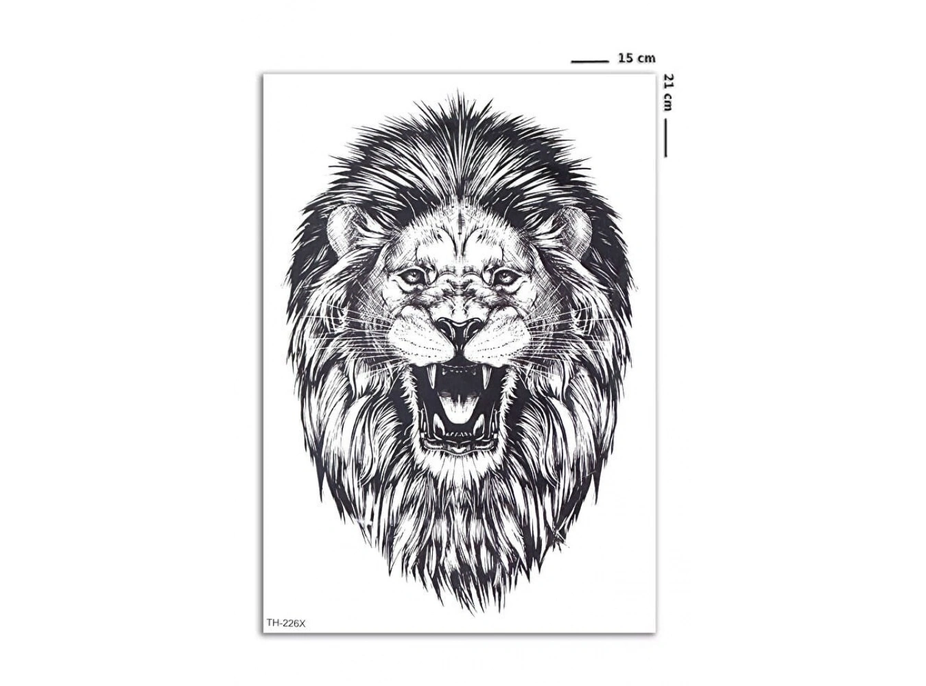 Aslan Büyük Dövme Geçici Tattoo
