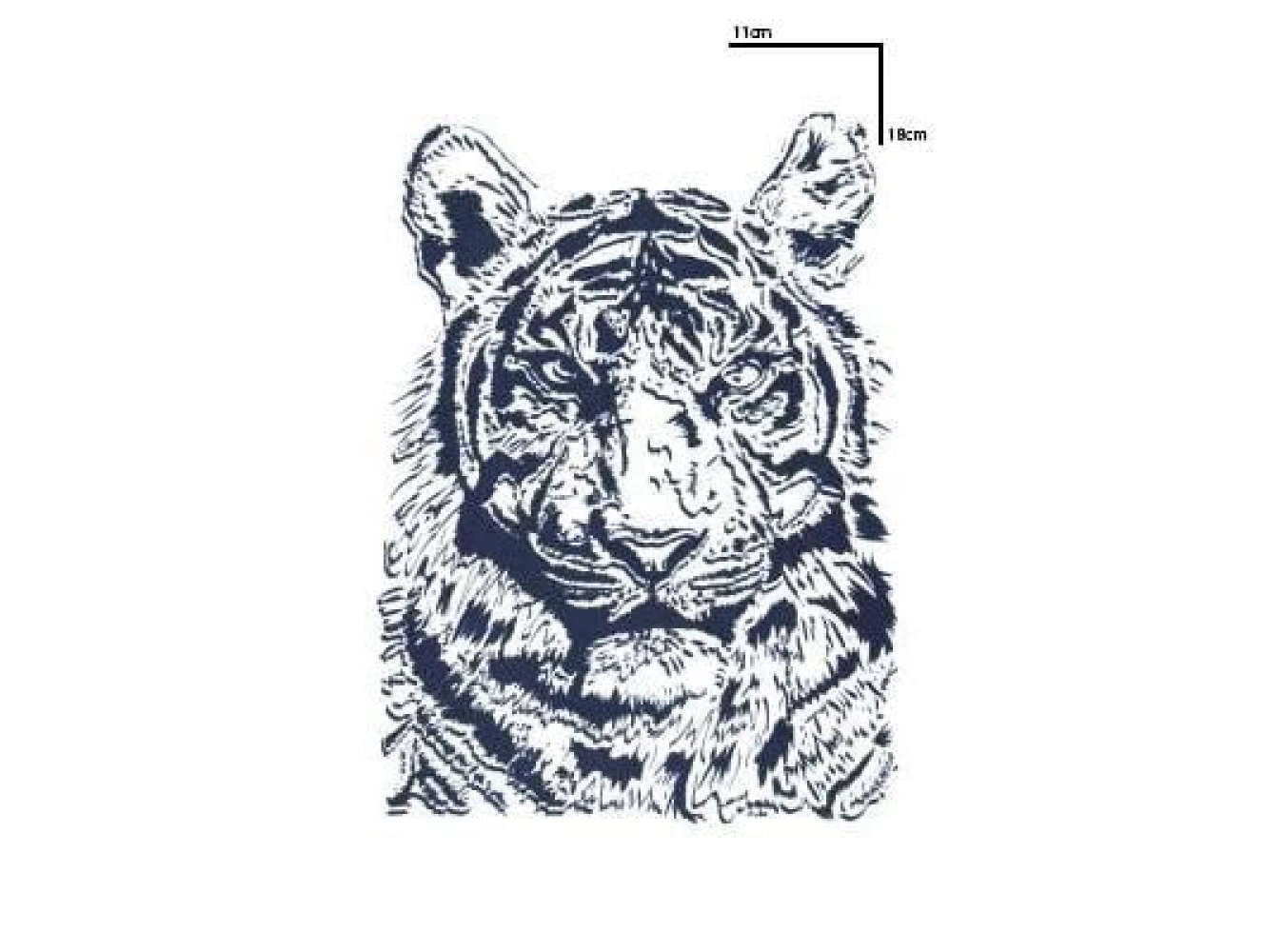 Aslan Figürlü 12 Saat Sonra Kararan Geçici Orta Dövme Tattoo