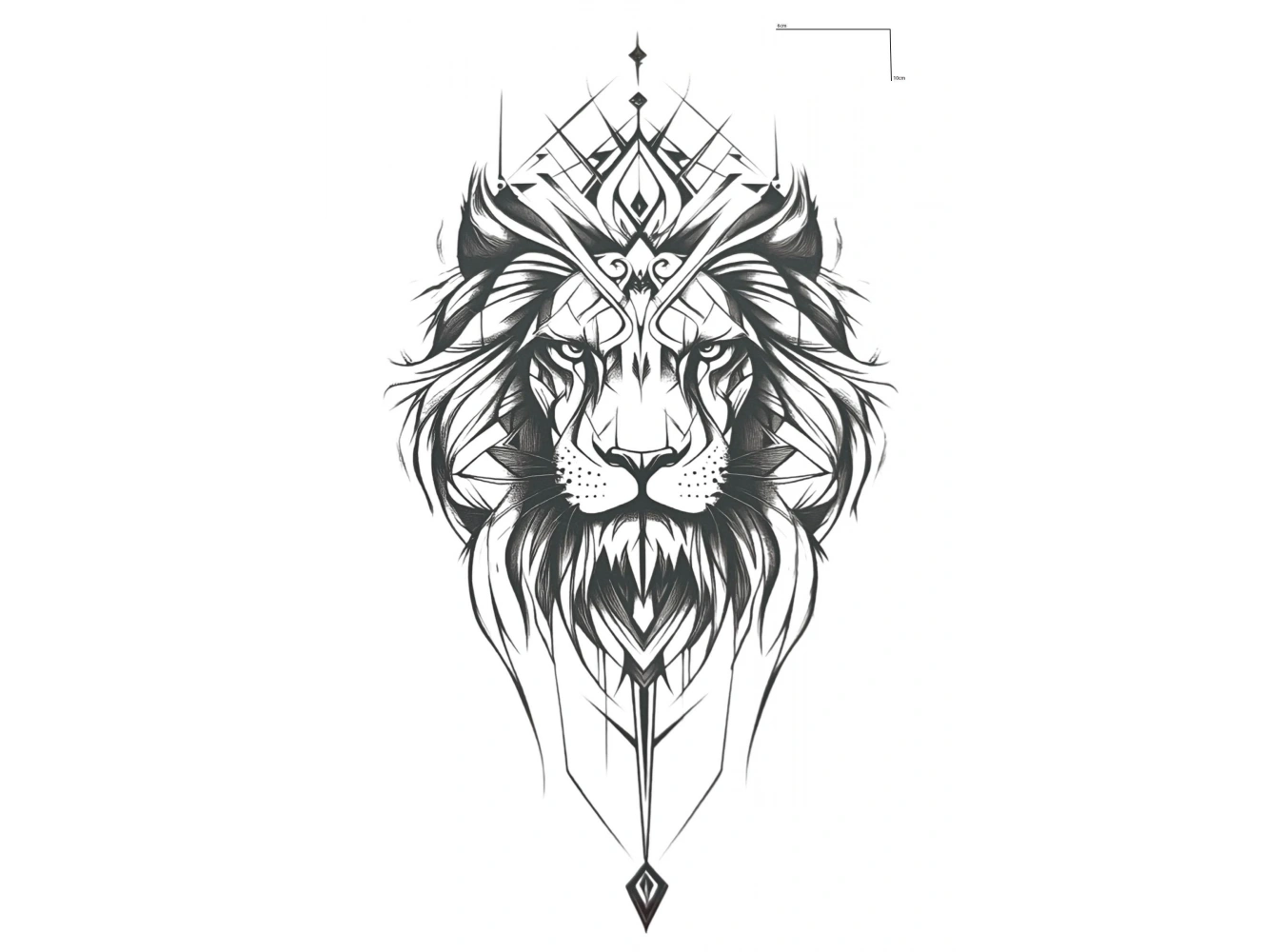 Aslan Figürlü Mini Dövme Tattoo