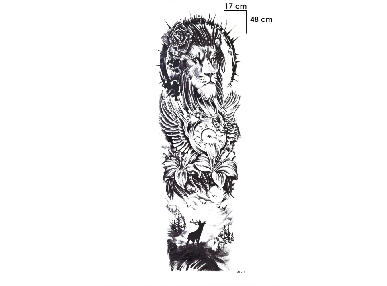 Aslan Kol Dövme Geçici Tattoo