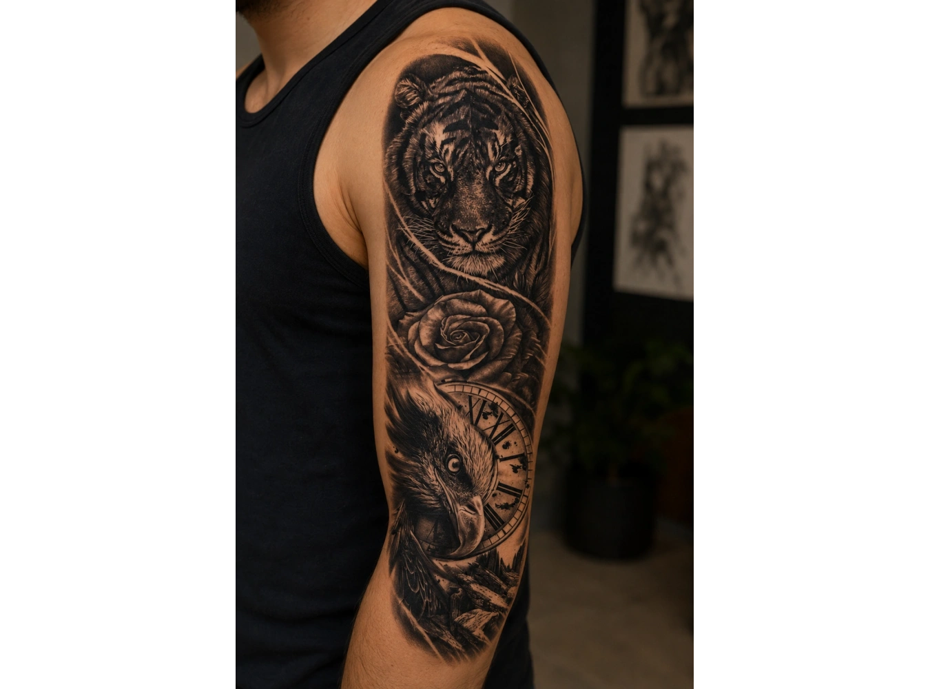 Aslan Kol Dövme Geçici Tattoo