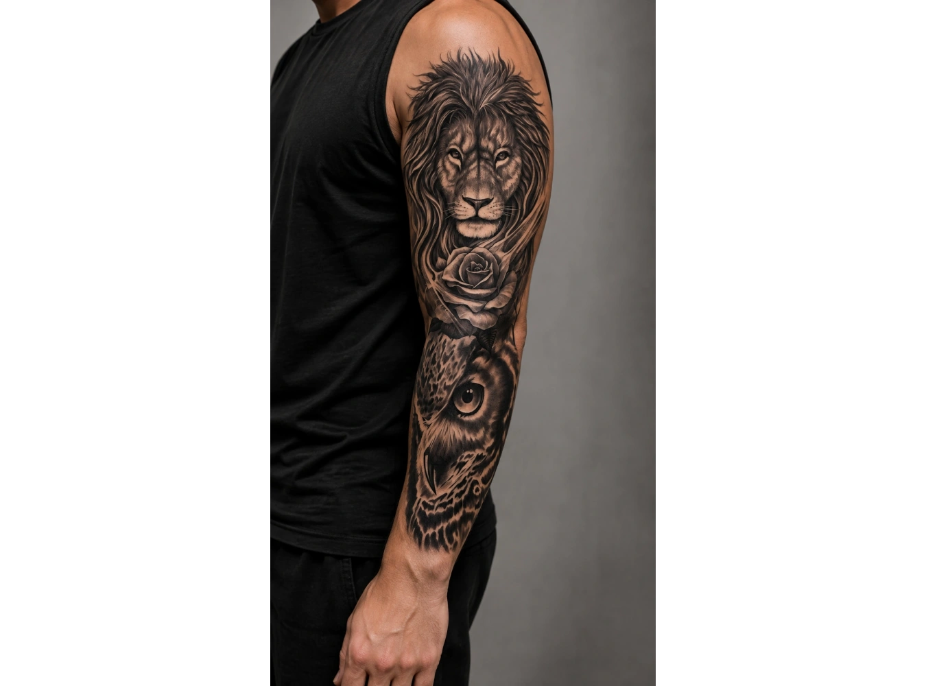 Aslan Kol Dövme Geçici Tattoo