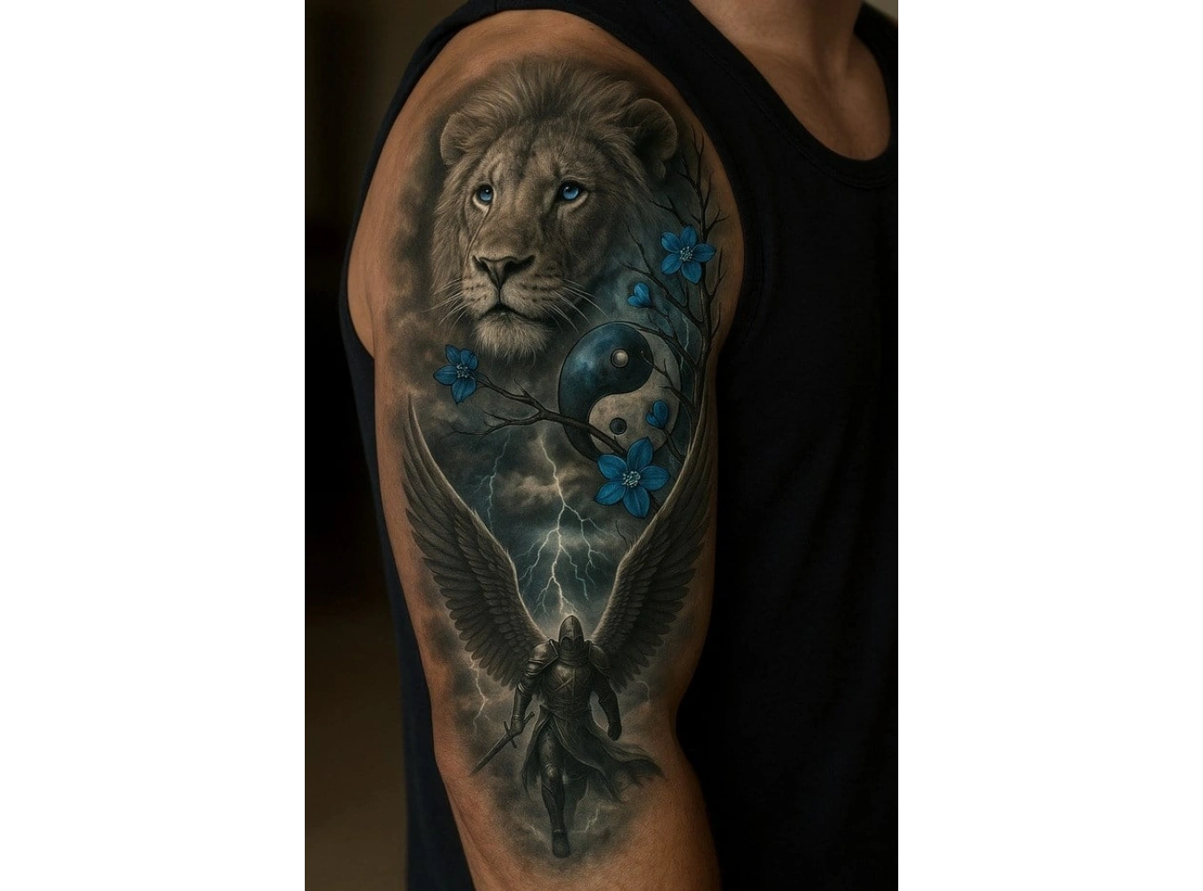 Aslan Kol Dövme Geçici Tattoo