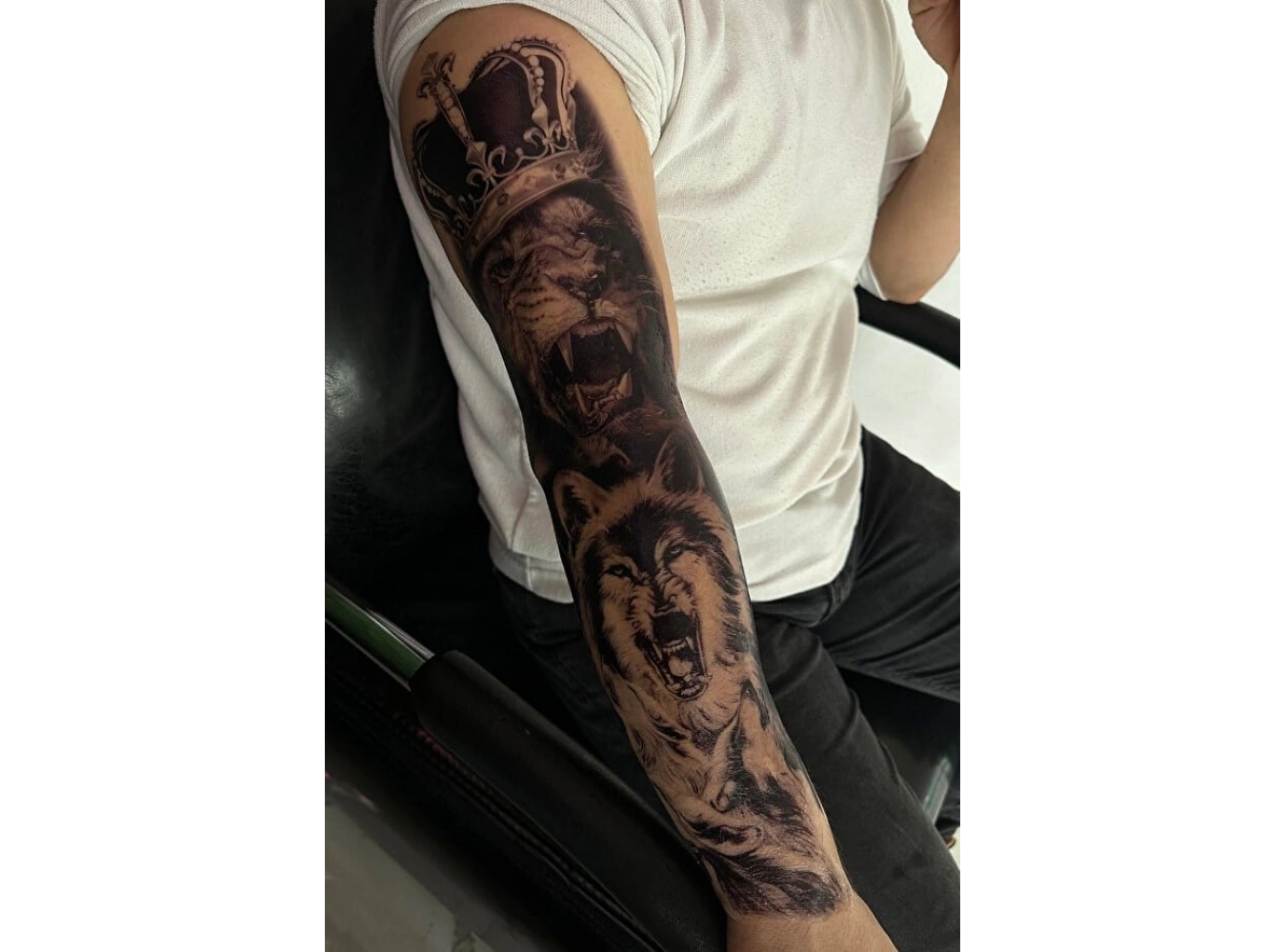 Aslan Kurt Kol Dövme Geçici Tattoo