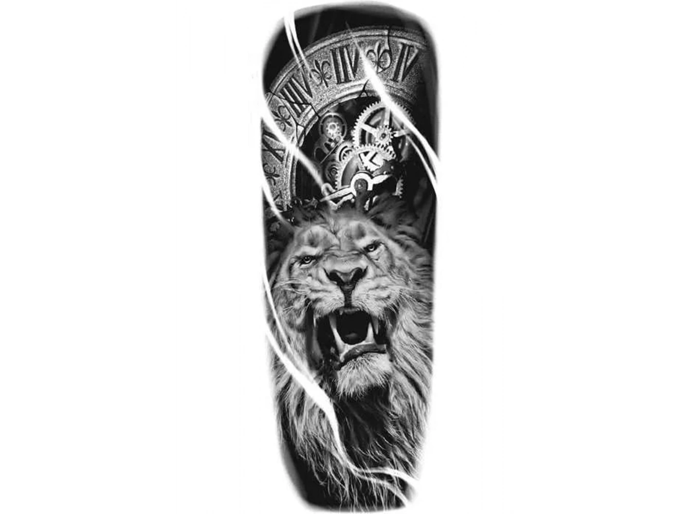 Aslan Saat Dövme Geçici Tattoo