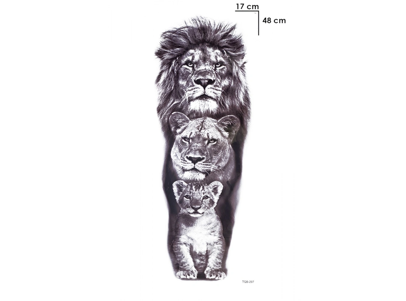 Aslan Ve Ailesi Kol Geçici Dövme Tattoo