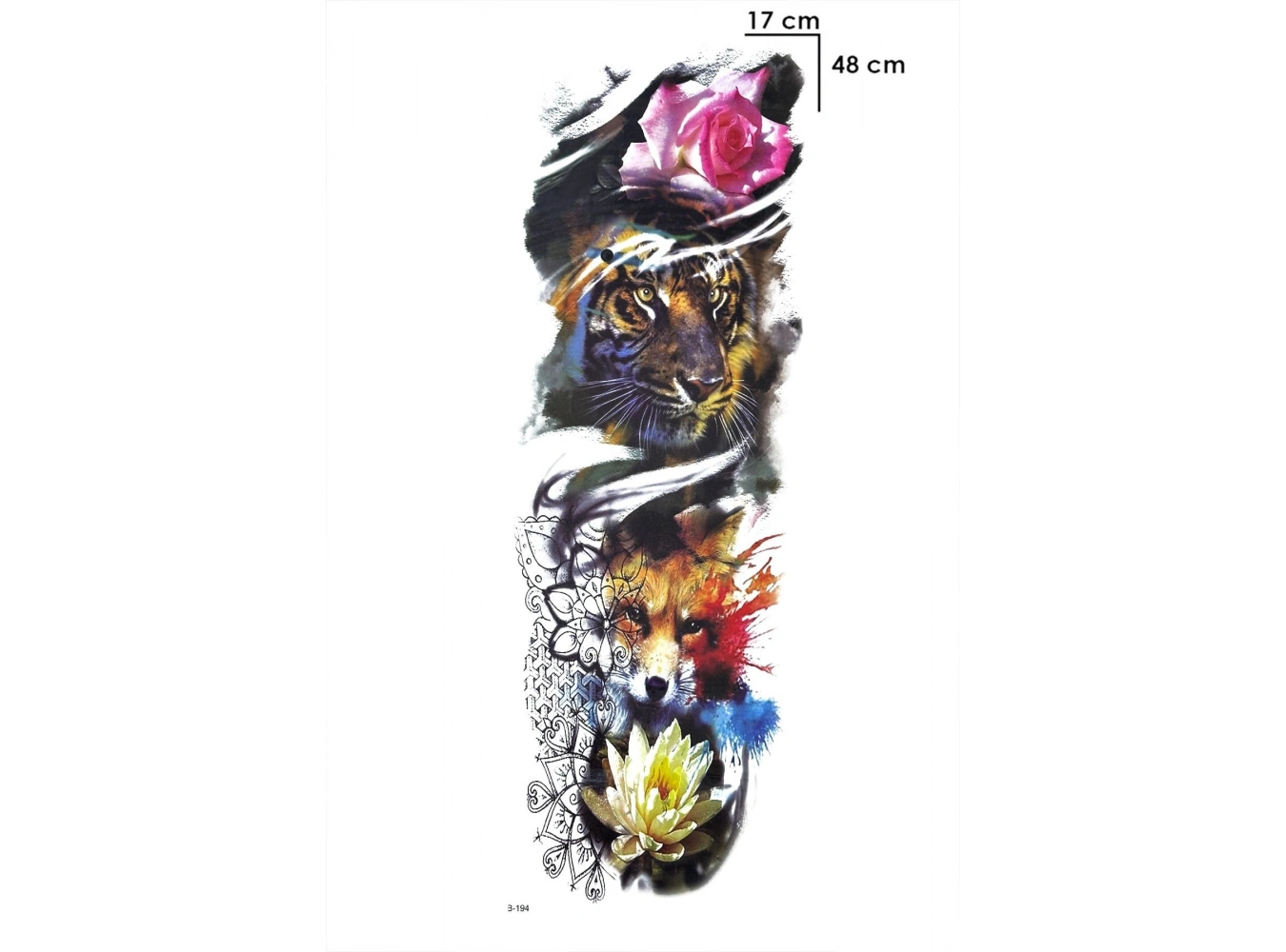 Aslan Ve Tilki Geçici Dövme Tattoo