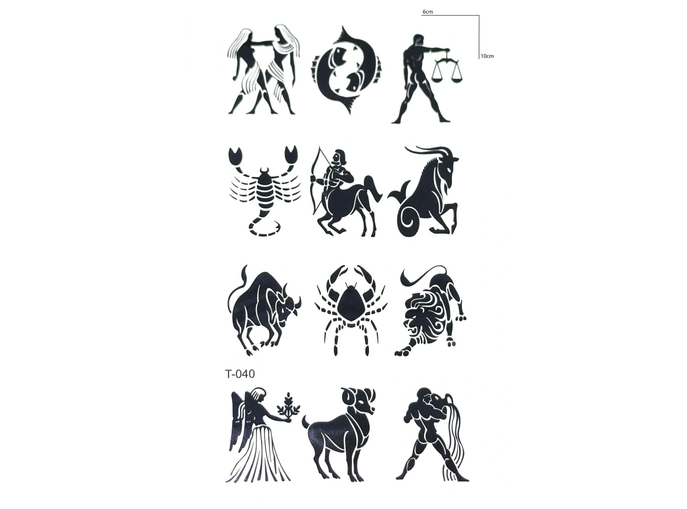 Astroloji Burçlar Geçici Dövme Tattoo
