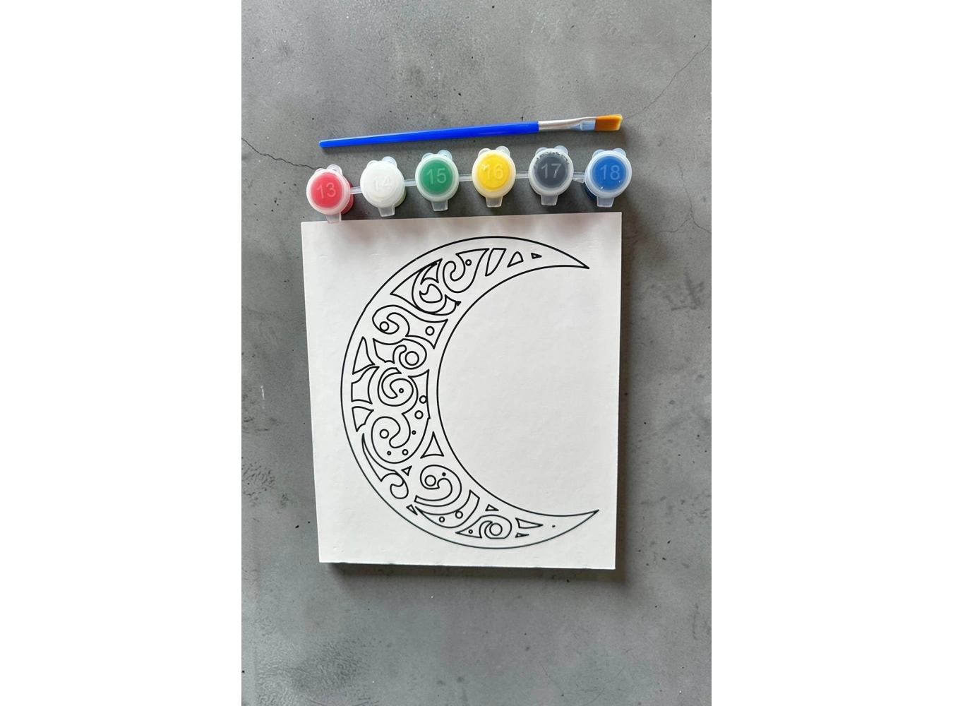 Ay Desenli Boyama Seti