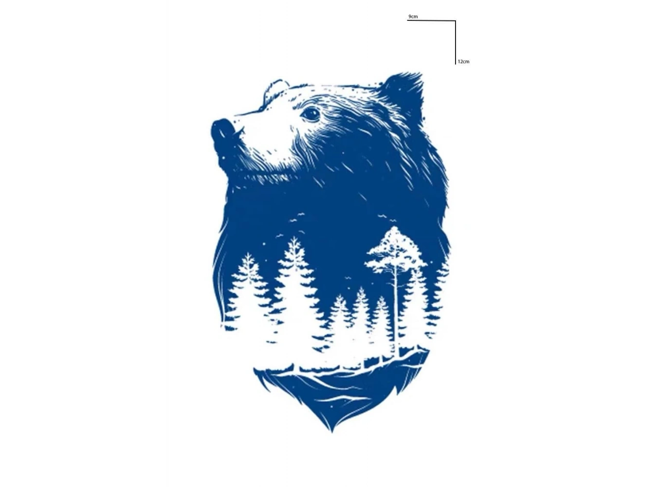 Ayı Figürlü 12 Saat Sonra Kararan Geçici Mini Dövme Tattoo