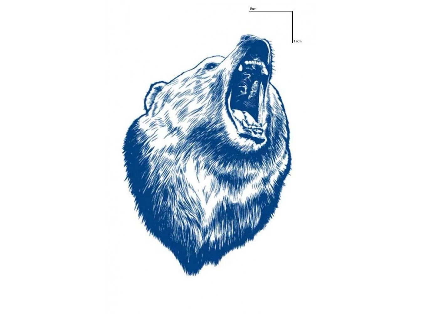 Ayı Figürlü 12 Saat Sonra Kararan Geçici Mini Dövme Tattoo